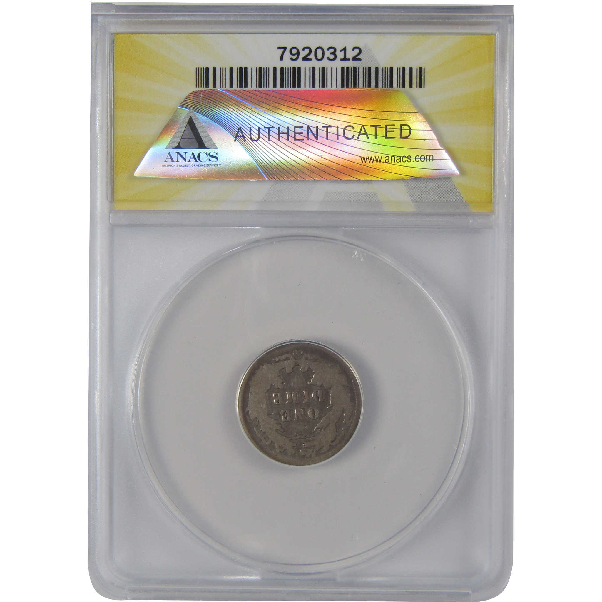 1877 CC Seated Liberty Dime G 6 ANACS Silver 10c Coin SKU:CP137