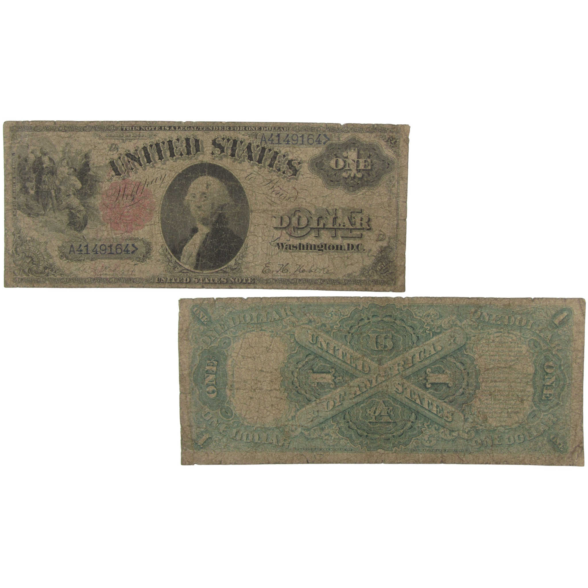 1880 $1 Large Size Legal Tender Note Fr 34 G Good Currency Collectible