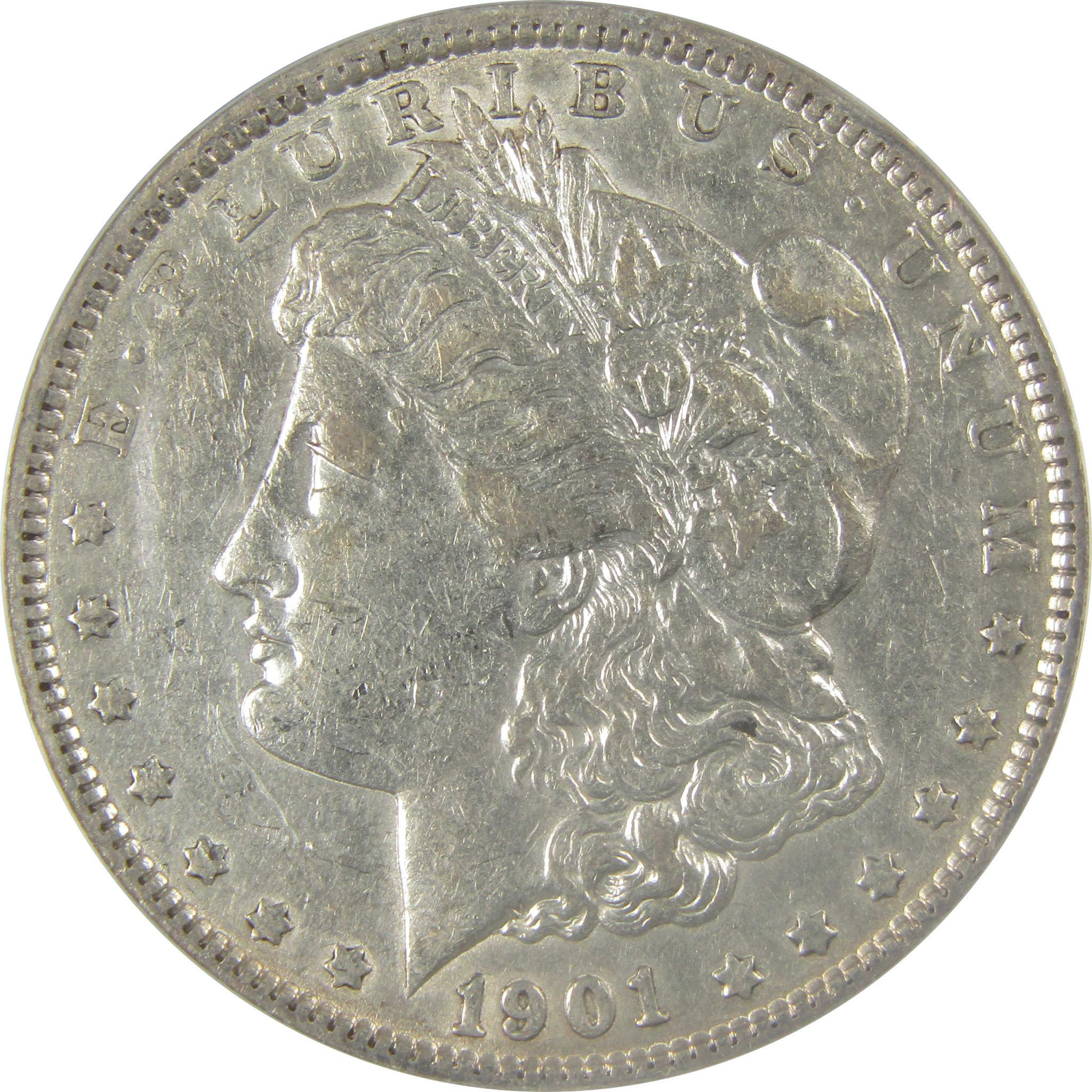 1901 Morgan Dollar AU 50 Details ANACS Silver $1 Coin SKU:I21275 - Morgan coin - Morgan silver dollar - Morgan silver dollar for sale - Profile Coins &amp; Collectibles