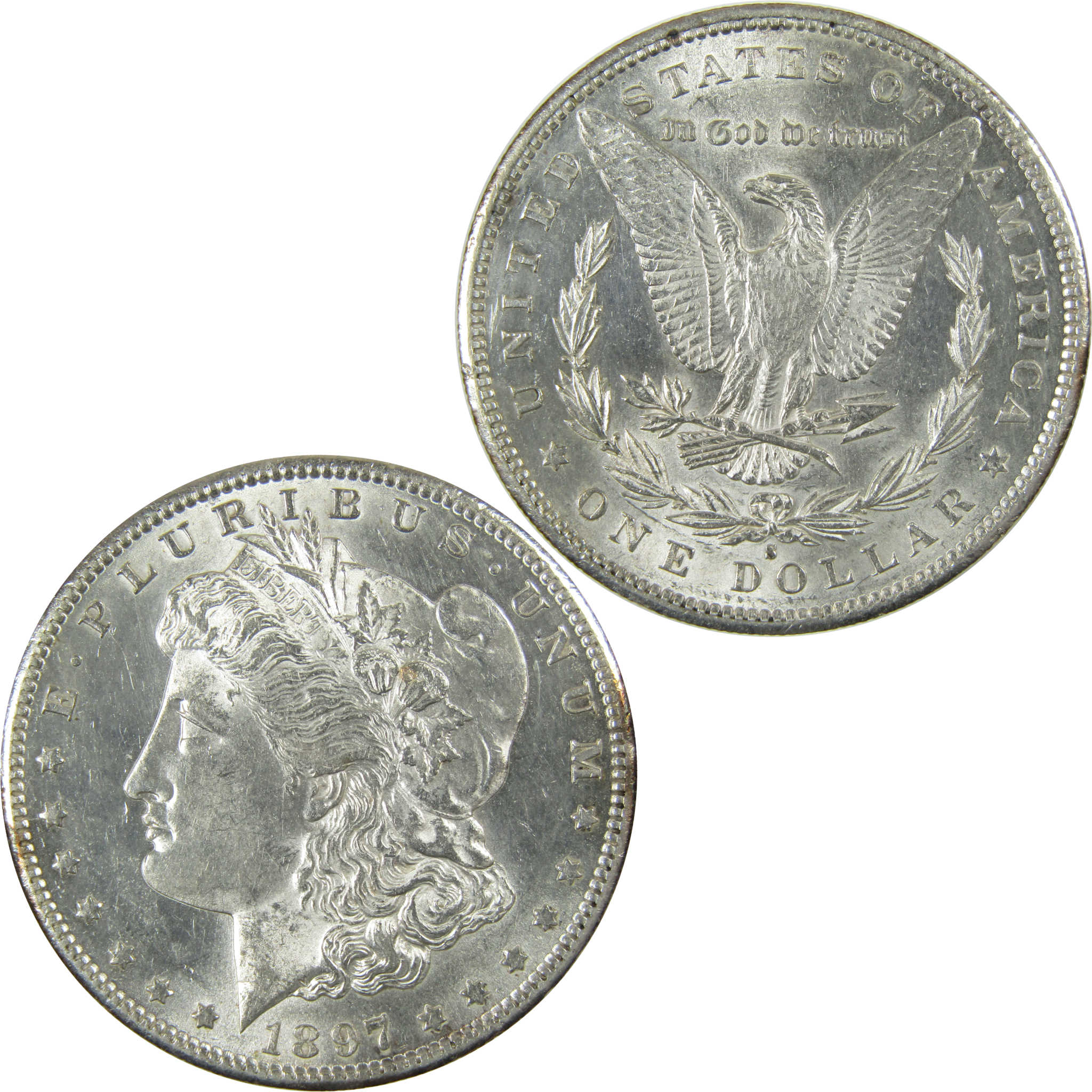 1897 S Morgan Silver Dollar CH AU Choice About Uncirculated SKU:I27814