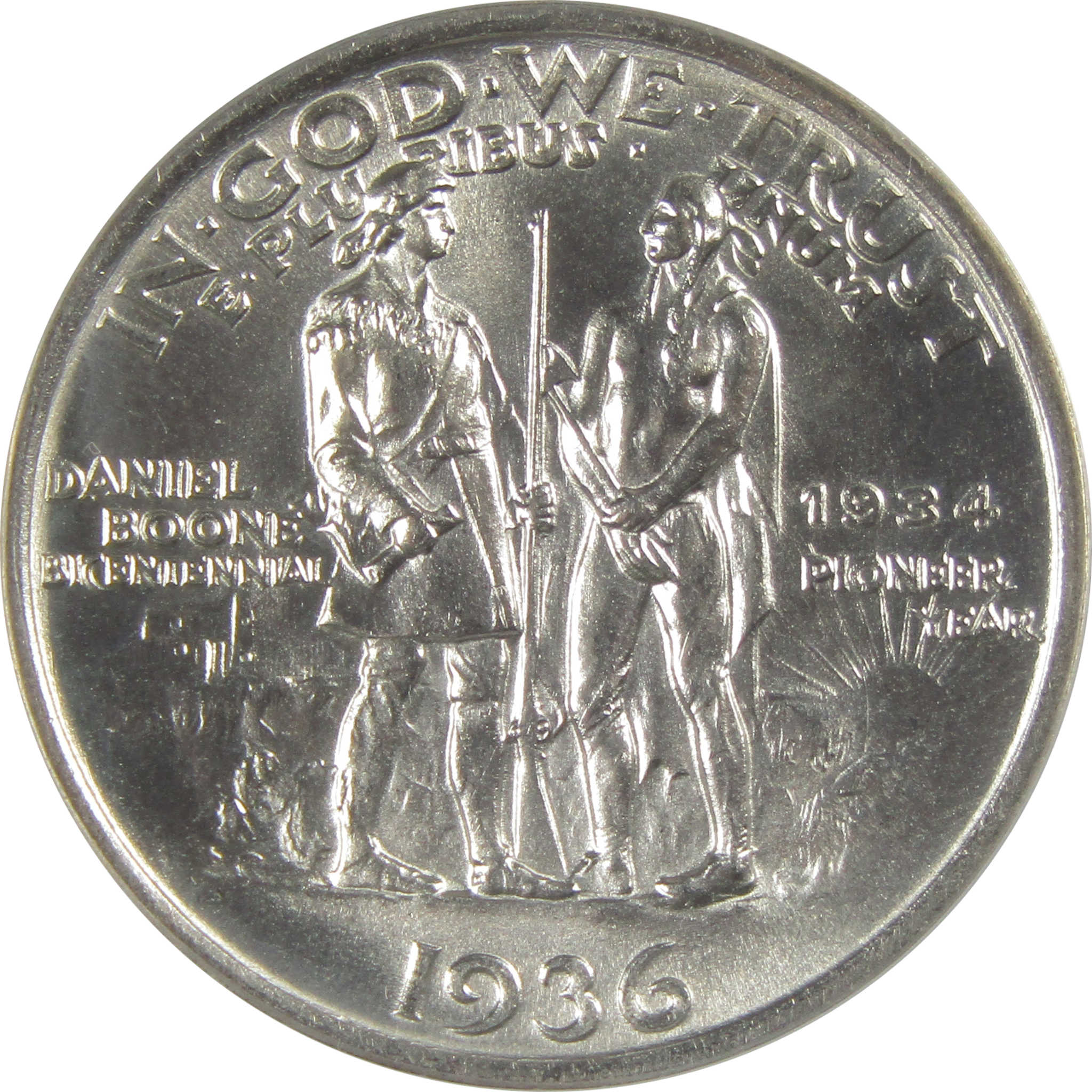 Daniel Boone Commemorative 50C 1936 MS 63 ANACS Silver SKU:CP164