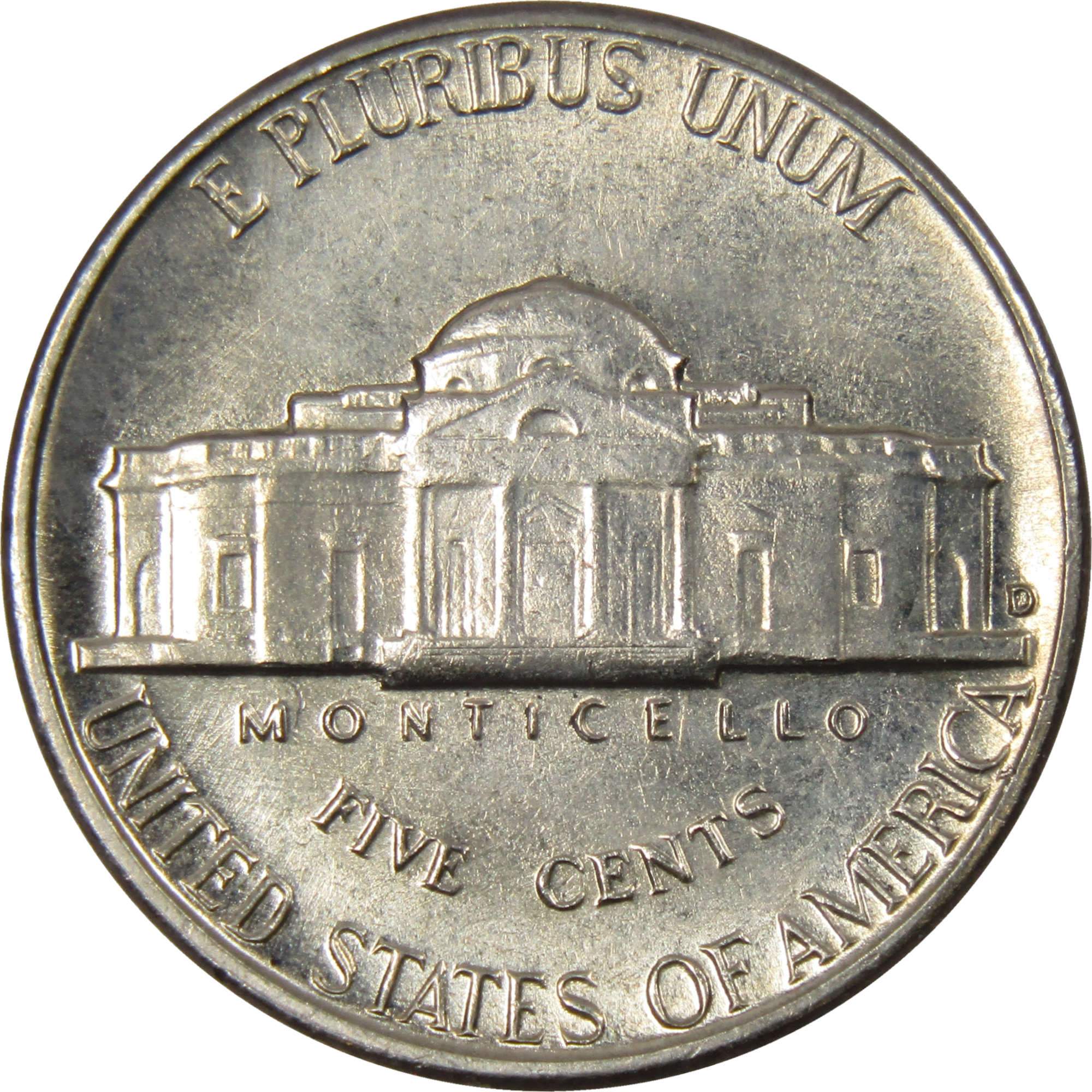 1963 D Jefferson Nickel Uncirculated Mint State 5c Coin Collectible