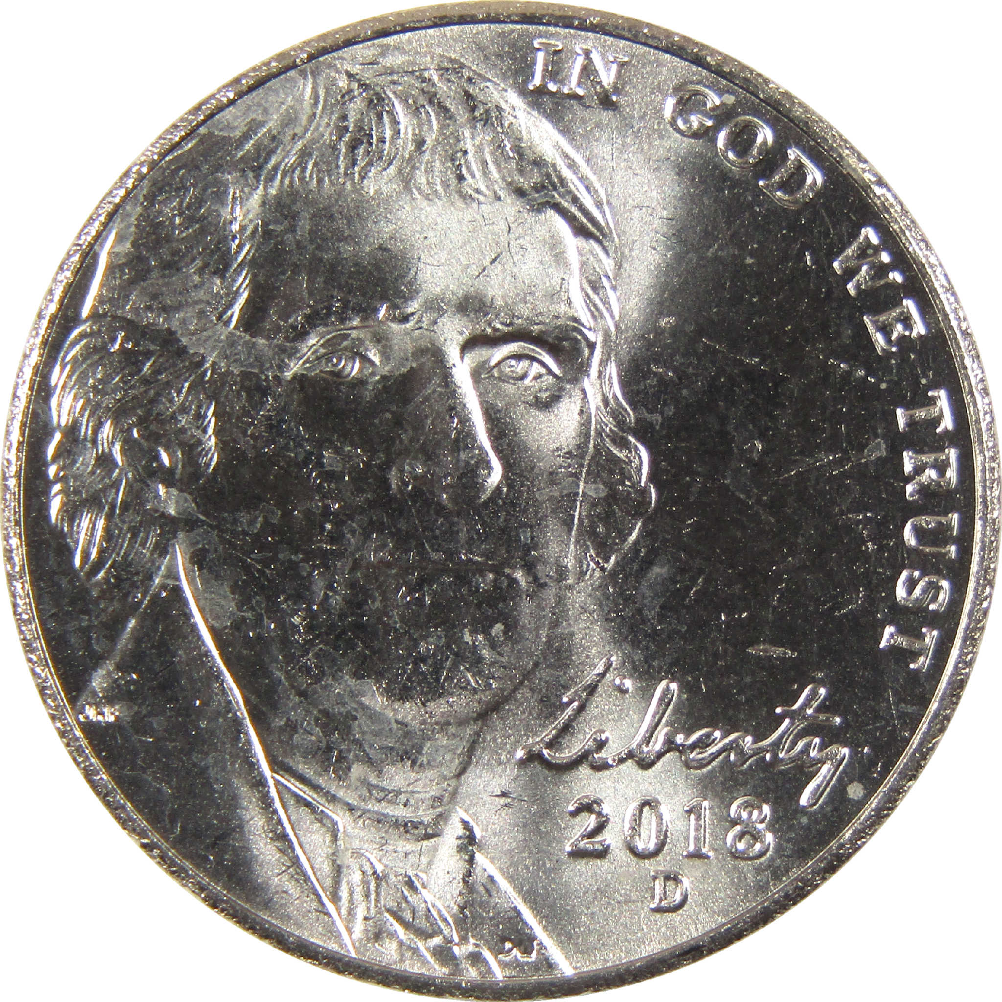 2018 D Jefferson Nickel BU Uncirculated 5c Coin