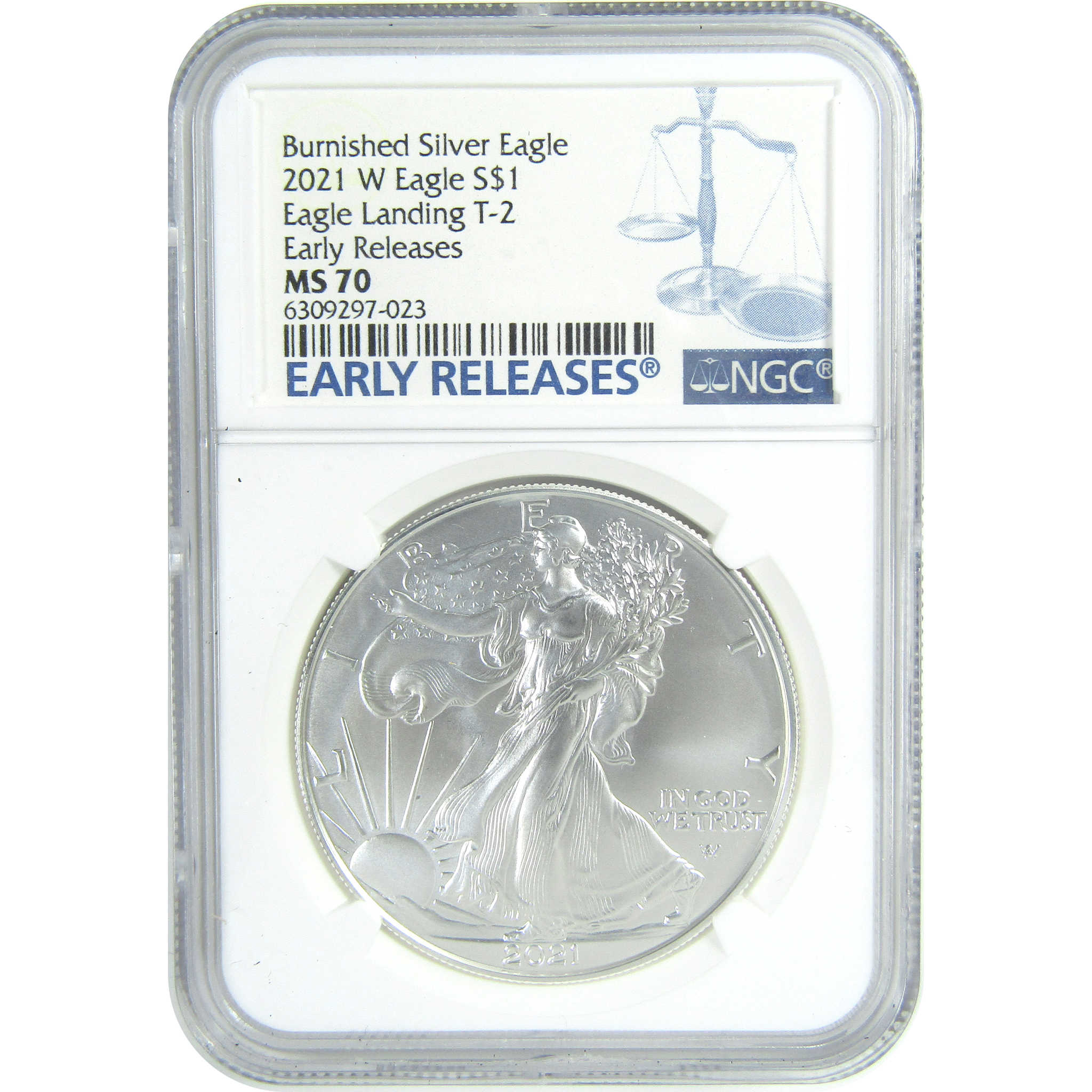 2021 W Type 2 American Silver Eagle MS70 NGC Early Release SKU:CPC9542