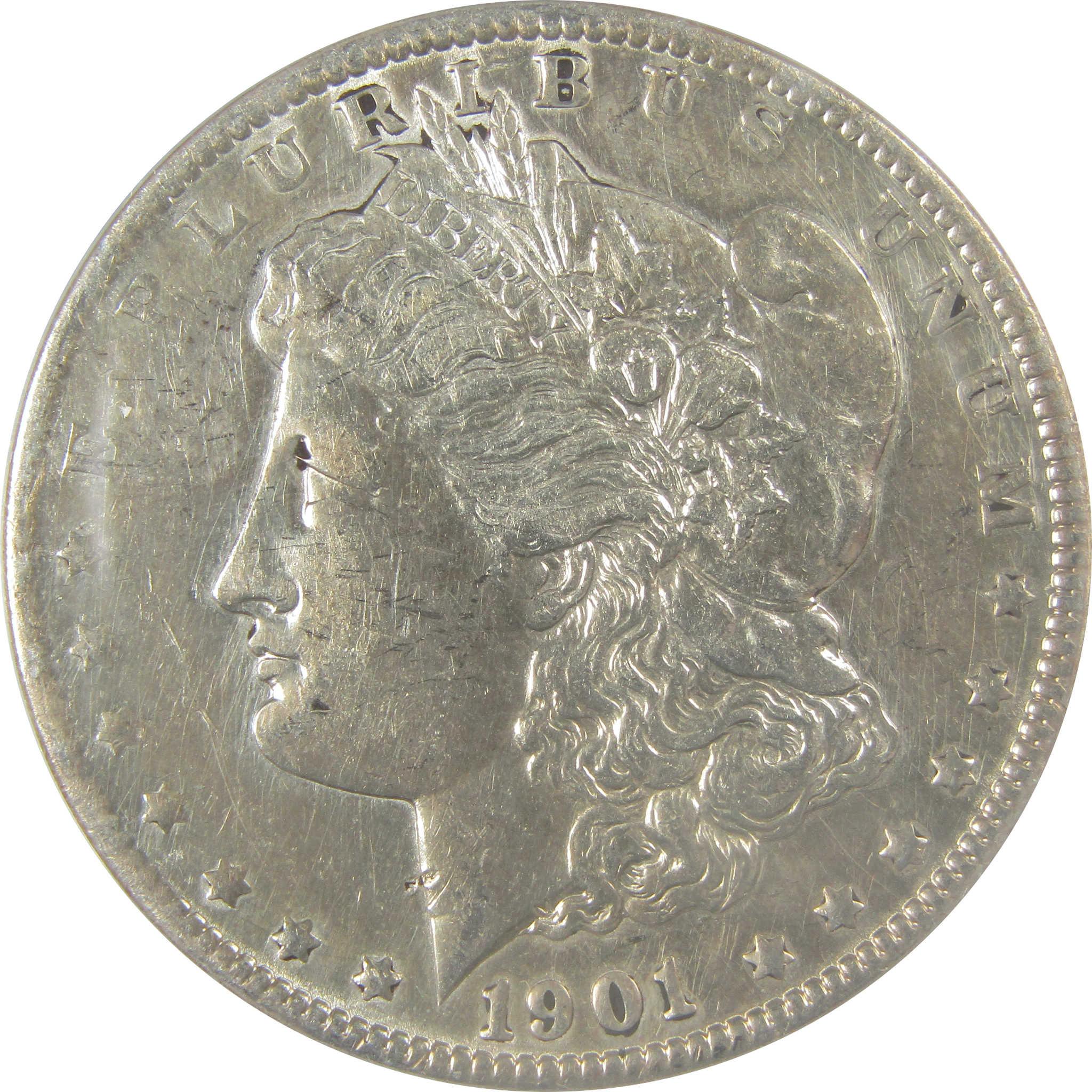 1901 Morgan Dollar AU 50 Details ANACS Silver $1 Coin SKU:I21274 - Morgan coin - Morgan silver dollar - Morgan silver dollar for sale - Profile Coins &amp; Collectibles