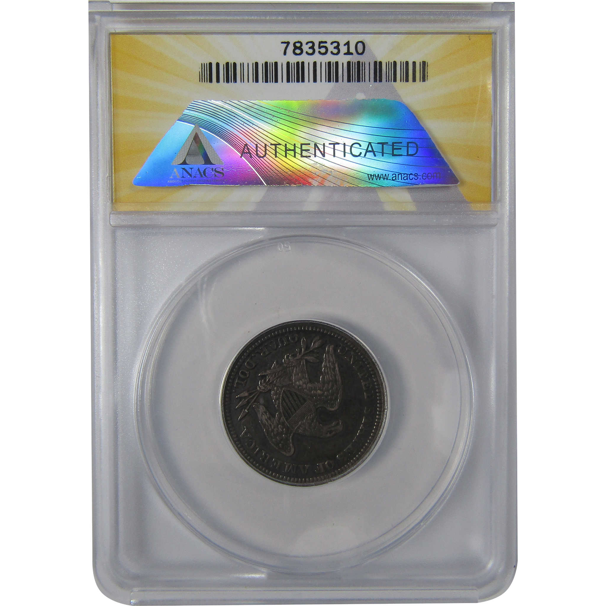 1858 Seated Liberty Quarter EF 40 ANACS Silver 25c Coin SKU:I23646