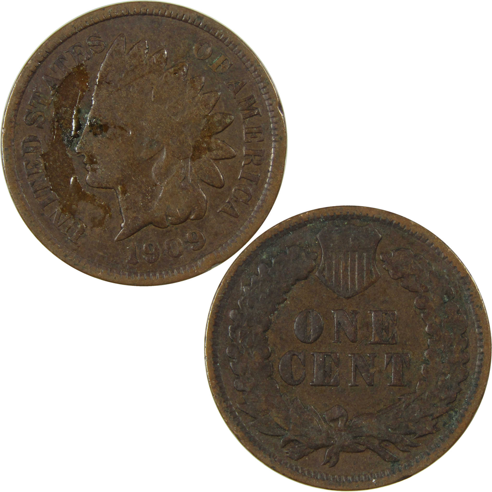 1909 Indian Head Cent G Good Penny 1c Coin SKU:I27045