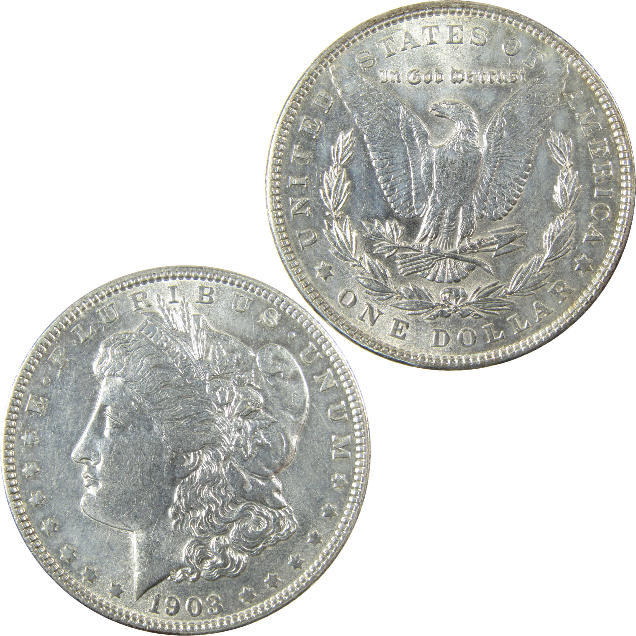 1903 Morgan Silver Dollar AU About Uncirculated $1 Coin SKU:I26040