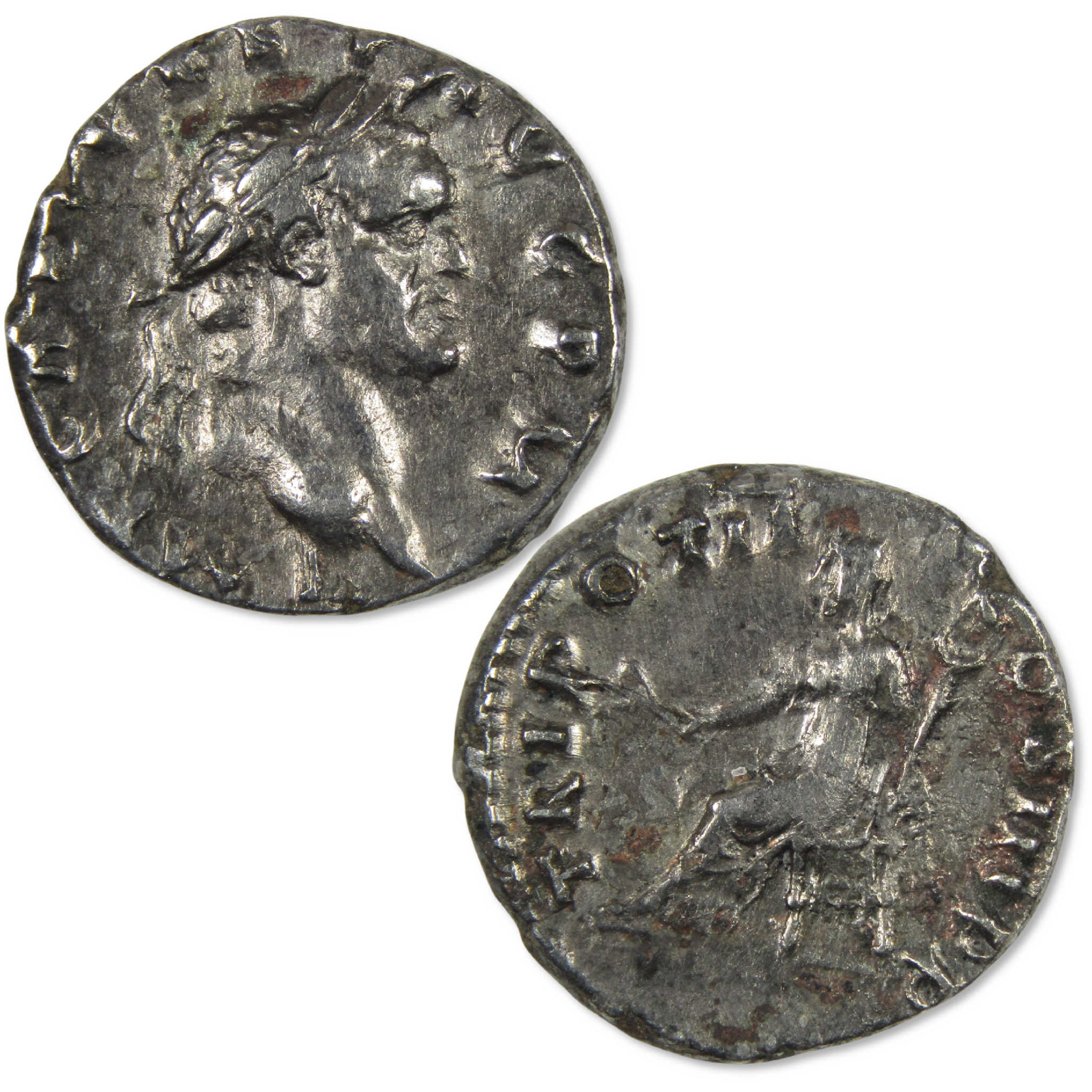 69-79 AD Vespasian Roman Empire Silver Denarius XF Ancient Coin
