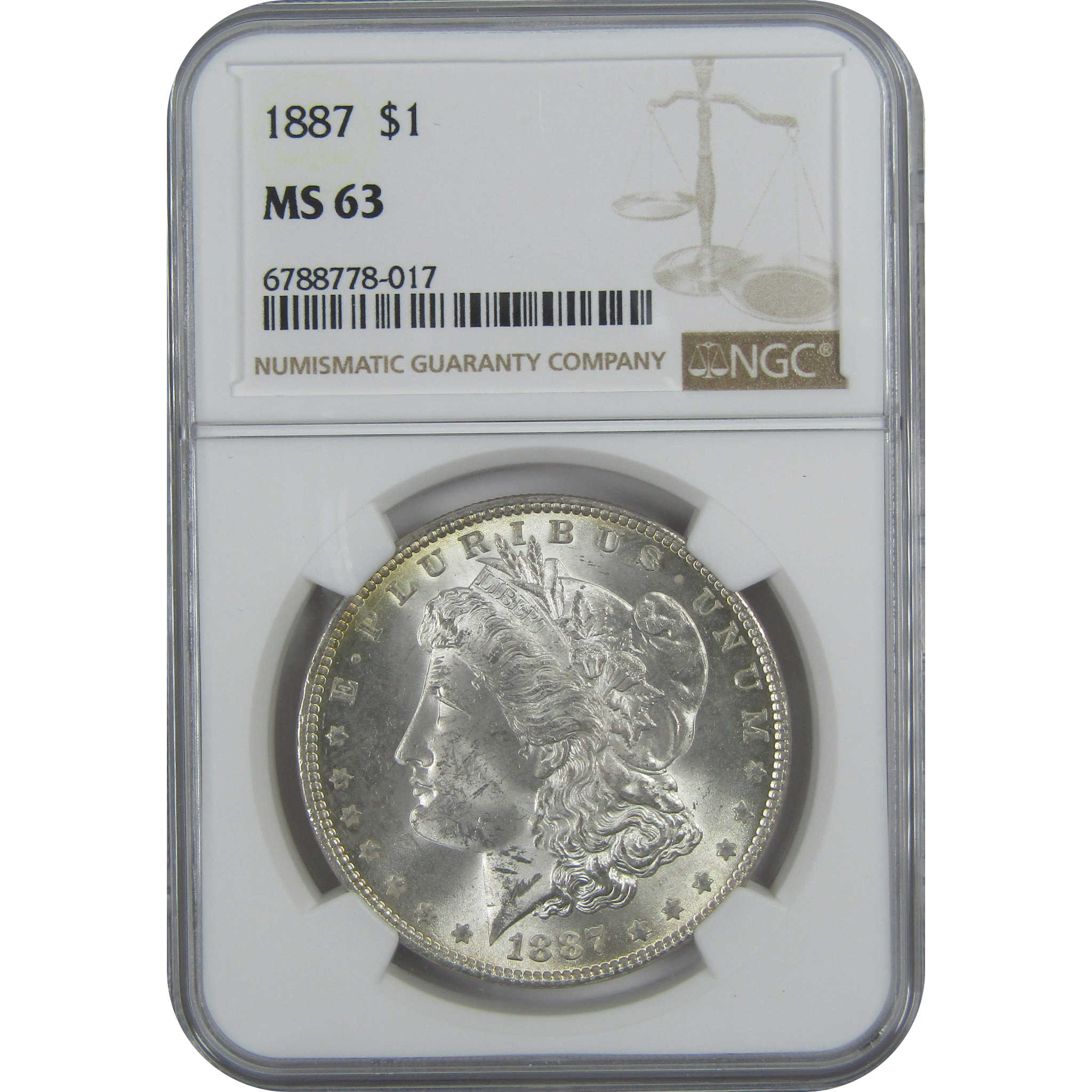 1887 Morgan Dollar MS 63 NGC Silver $1 Uncirculated Coin SKU:I15764 - Morgan coin - Morgan silver dollar - Morgan silver dollar for sale - Profile Coins &amp; Collectibles