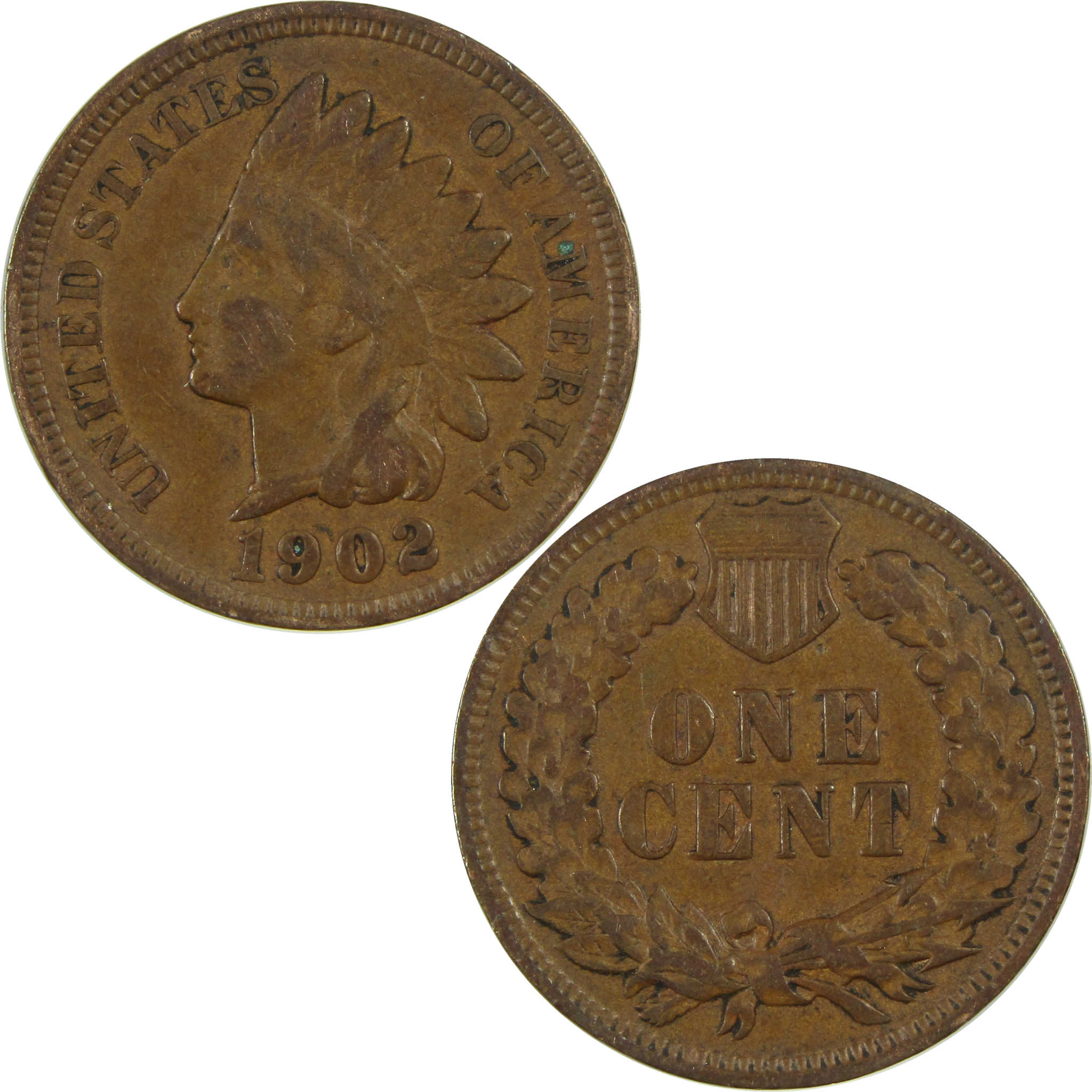 1902 Indian Head Cent XF EF Extremely Fine Penny 1c Coin SKU:I27027