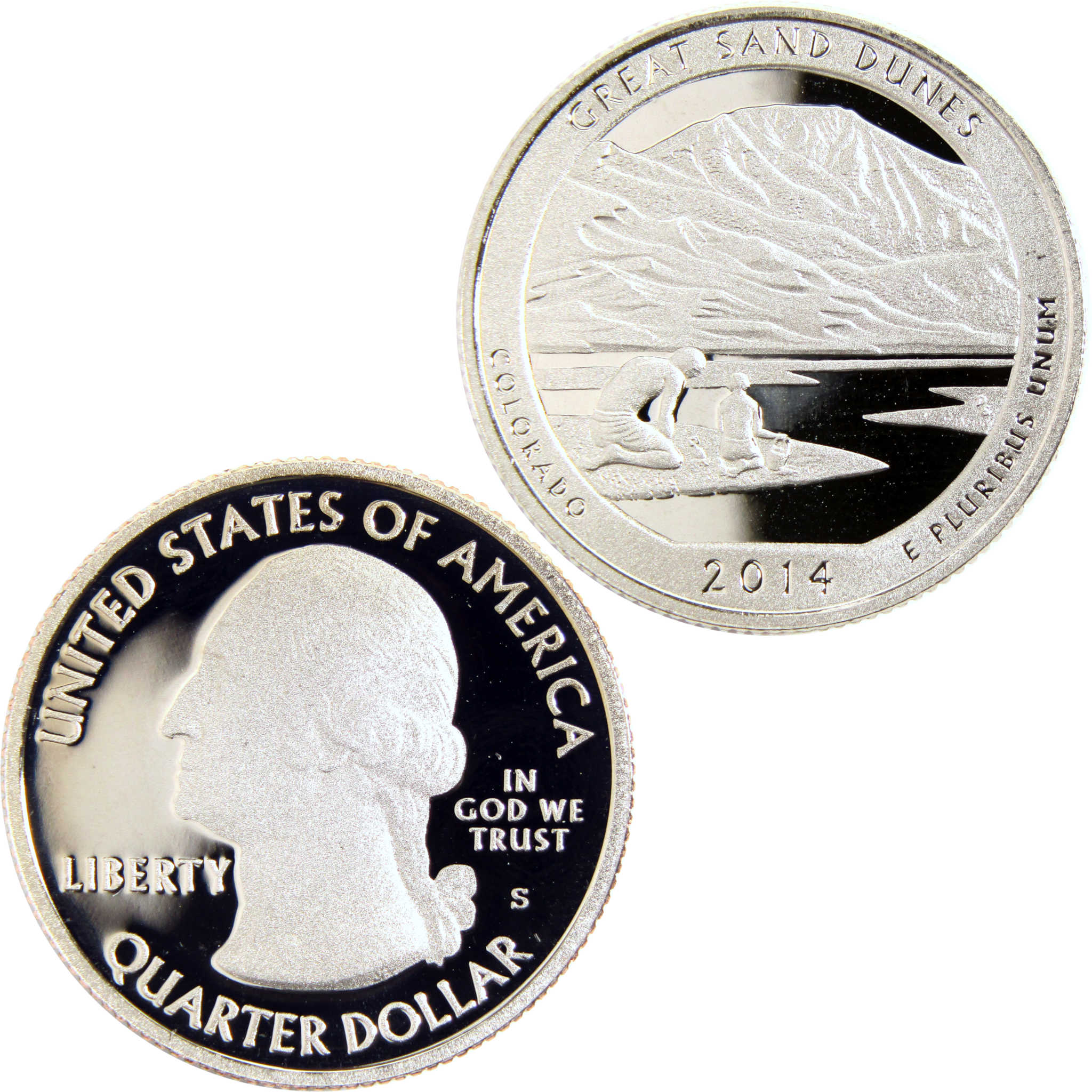 2014 S Great Sand Dunes National Park Quarter Clad 25c Proof Coin