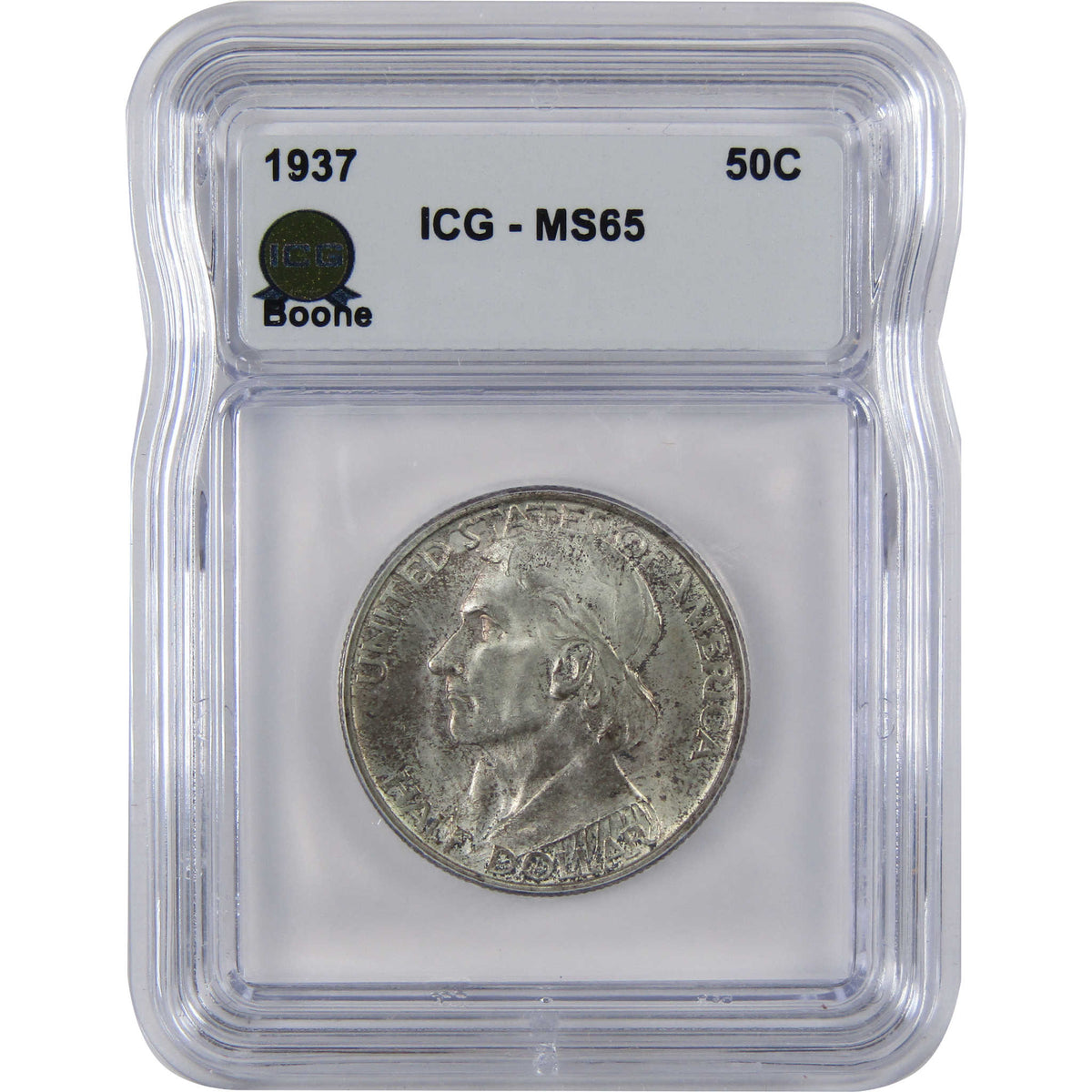 1937 Daniel Boone Bicentennial Silver Half Dollar MS 65 ICG SKU:I29073