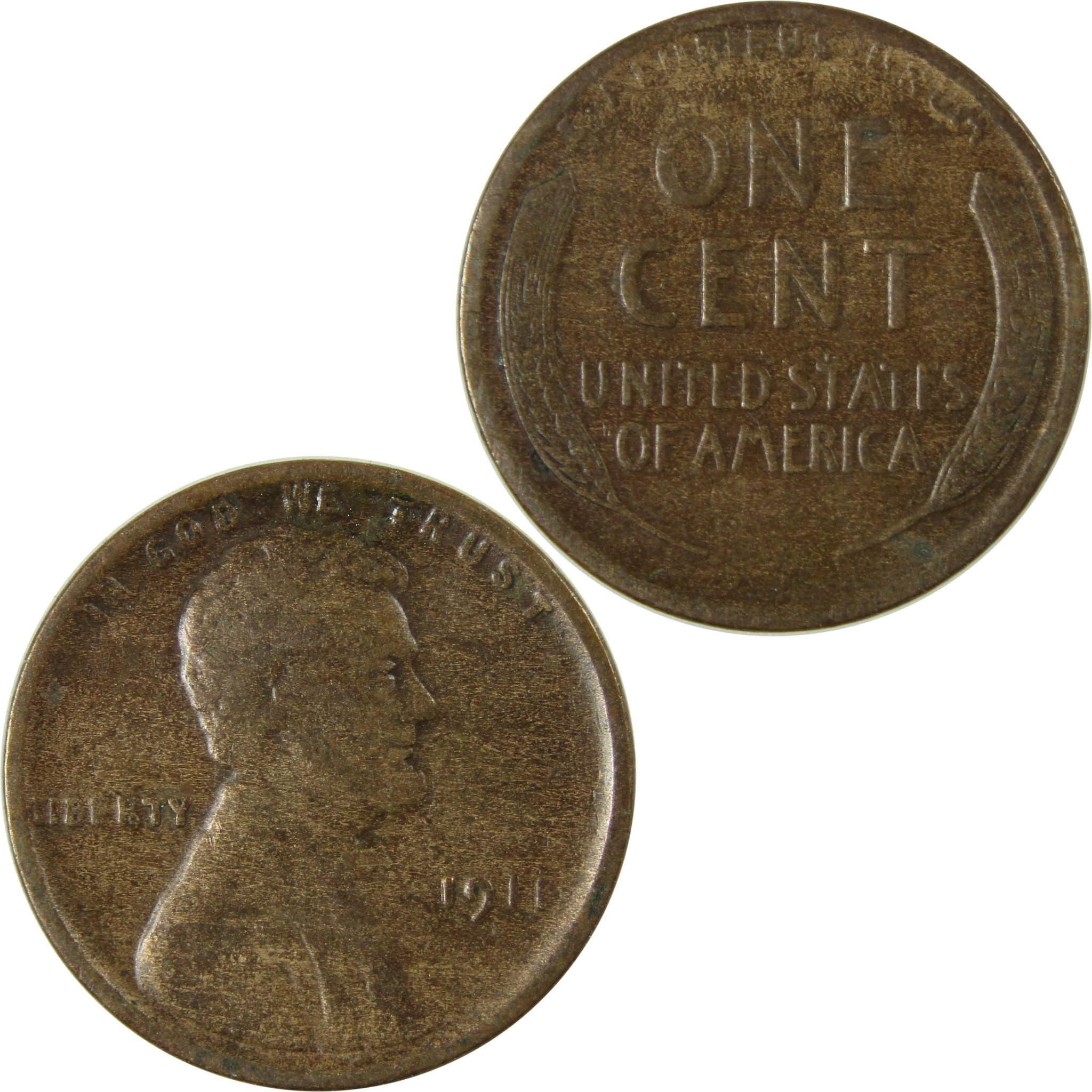 1911 S Lincoln Wheat Cent VG Very Good Penny 1c Coin SKU:I25828