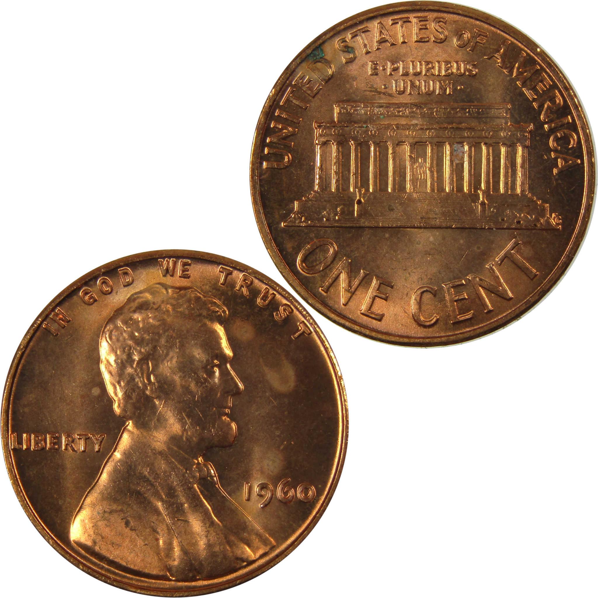 1960 Small Date Lincoln Memorial 1c Uncirculated Mint State SKU:I26585