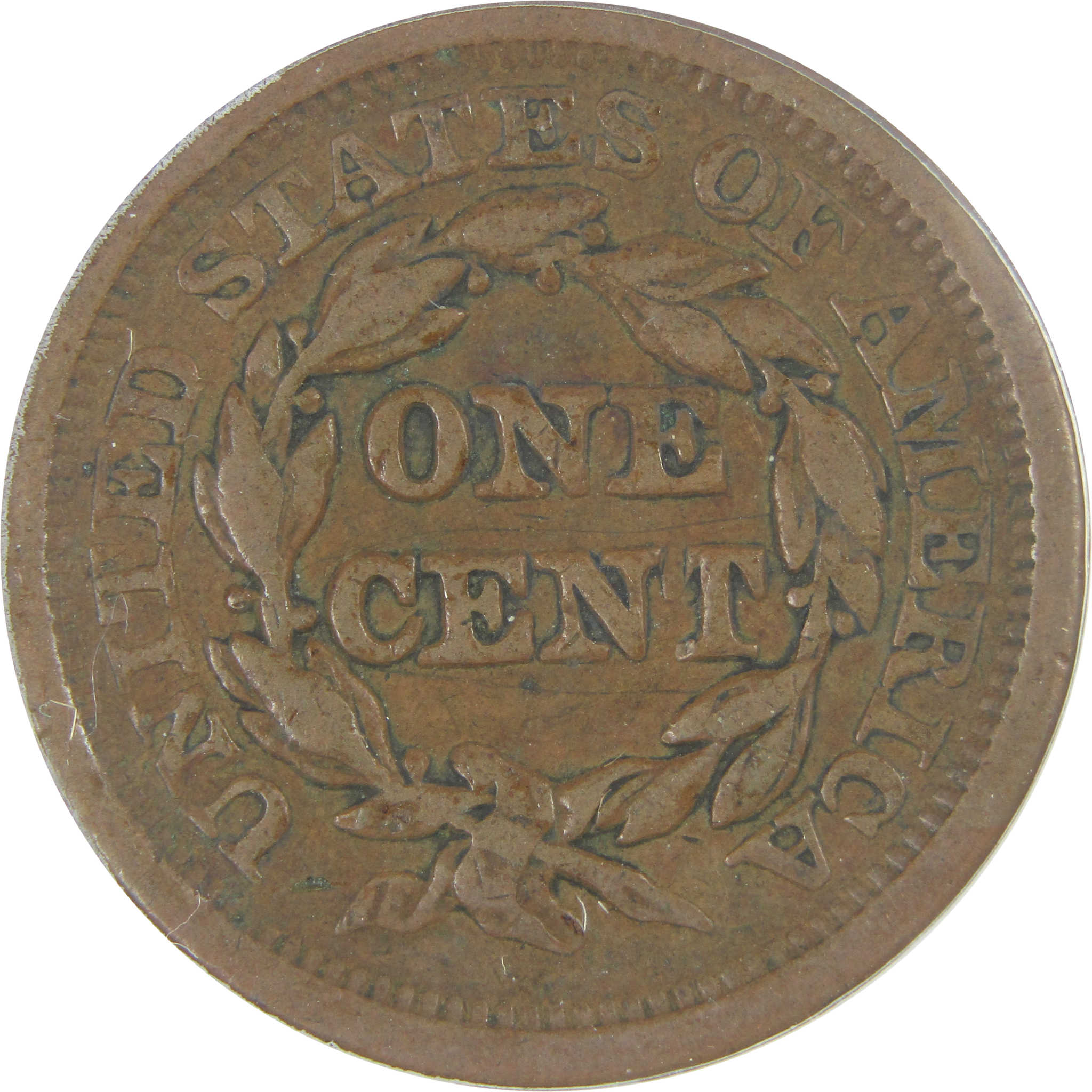 1850 Braided Hair Large Cent VF 20 Details ANACS Copper SKU:I16058