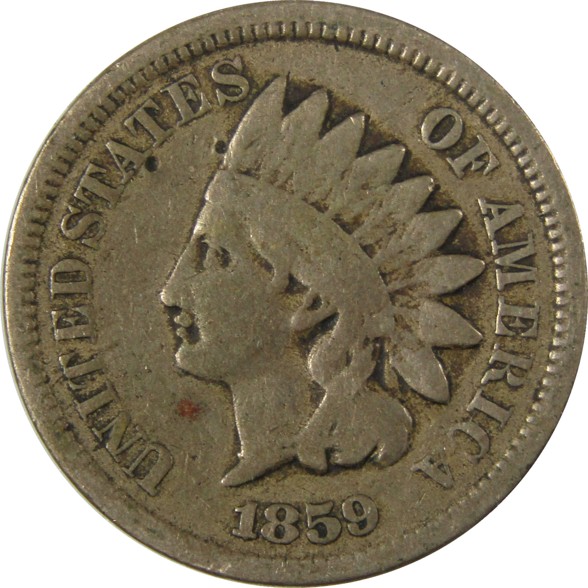 1859 Indian Head Cent G Good Penny 1c Coin SKU:I27002