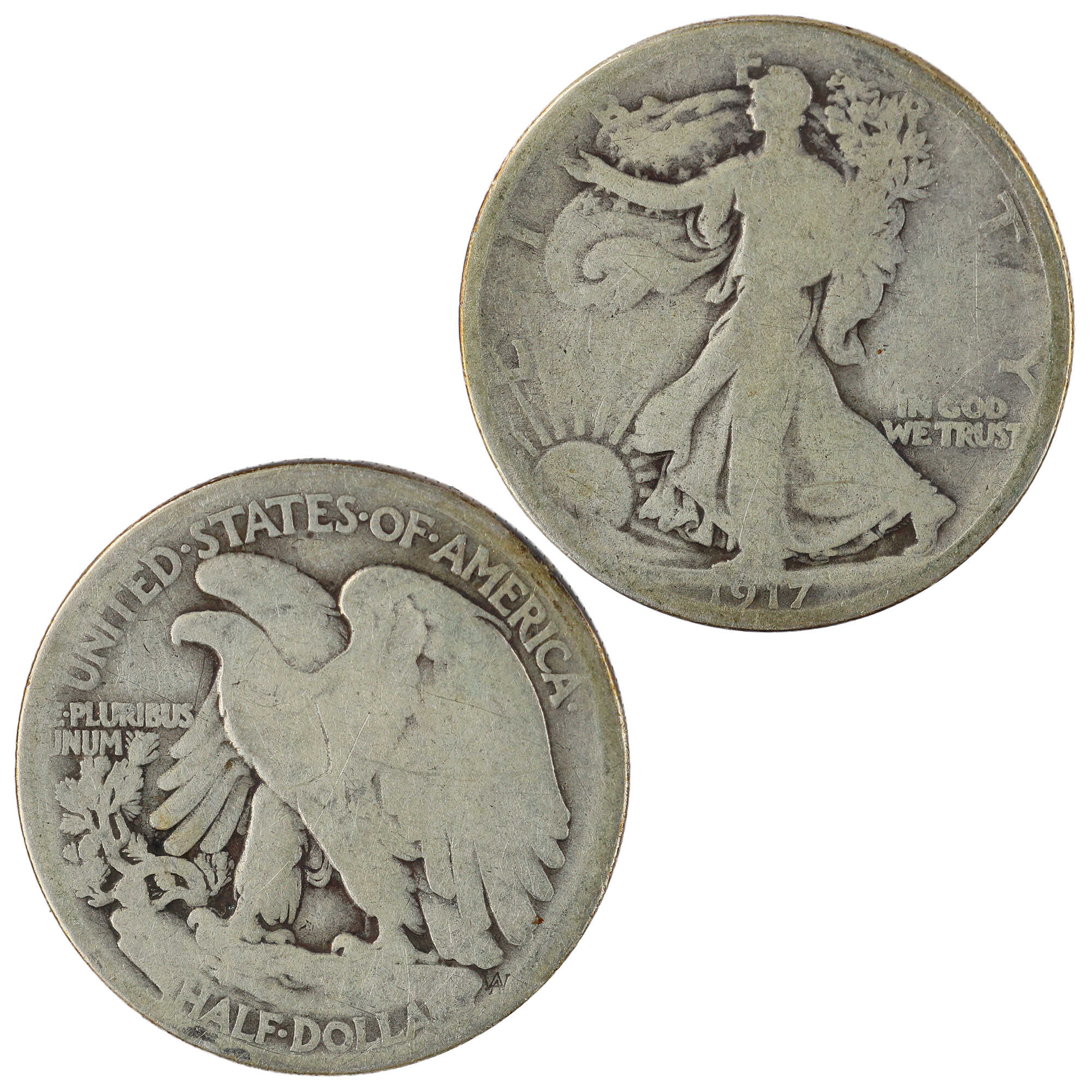 1917 Liberty Walking Half Dollar G Good Silver 50c Coin SKU:I12023