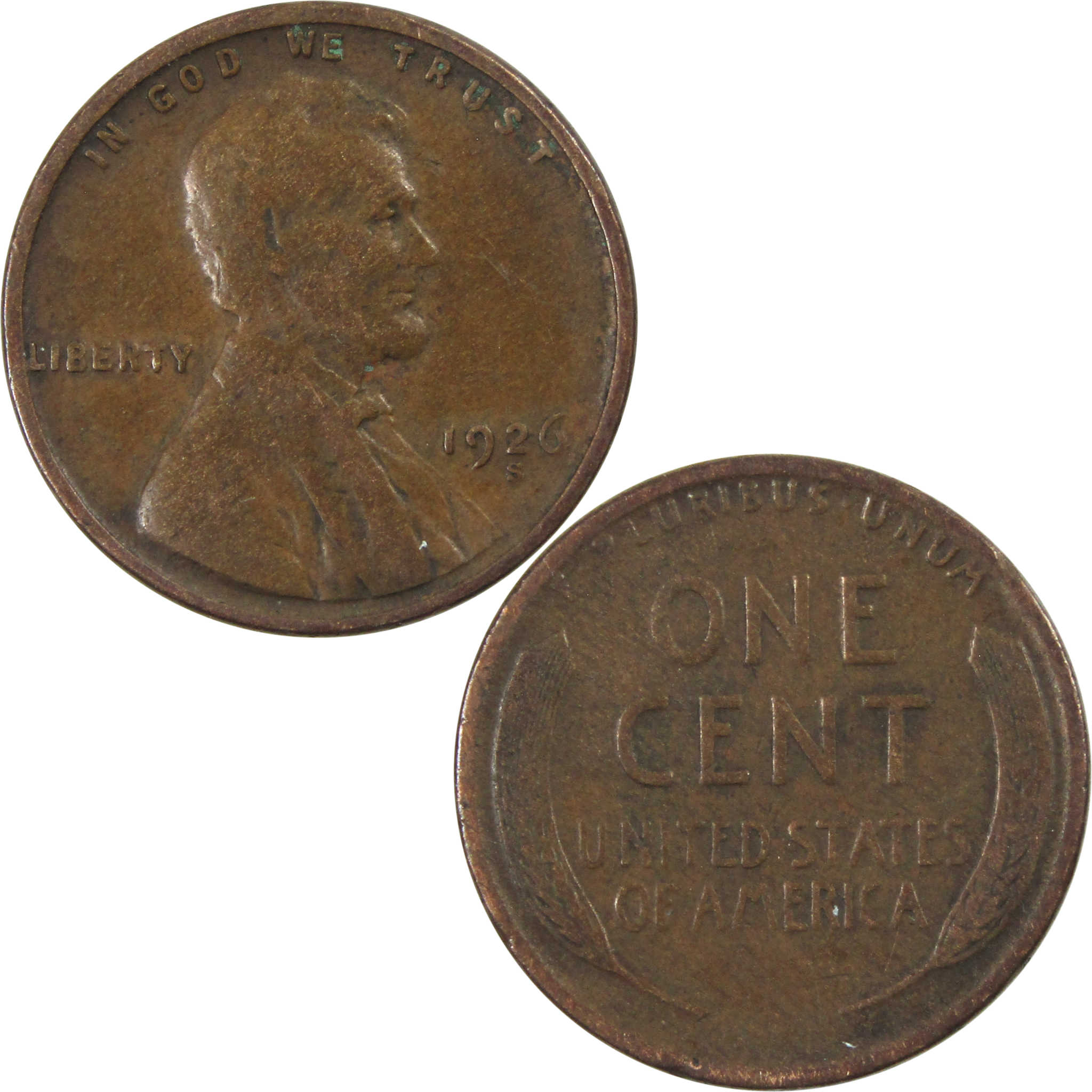 1926 S Lincoln Wheat Cent VF Very Fine Penny 1c Coin SKU:I13888