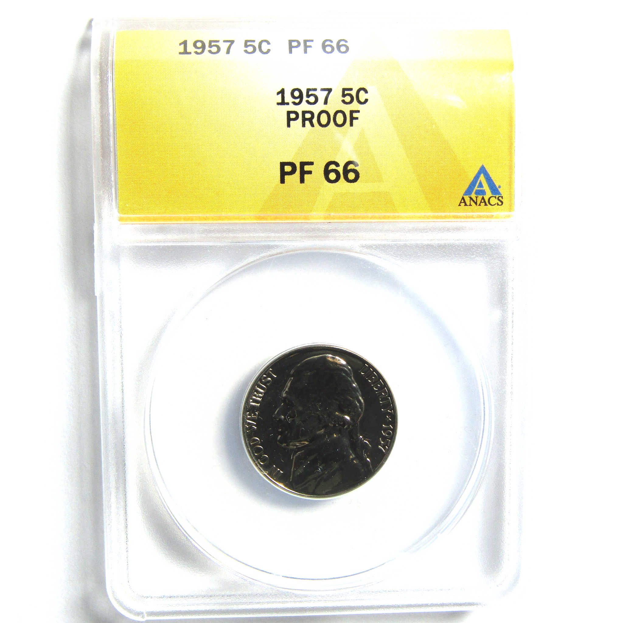 1957 Jefferson Nickel PF 66 ANACS 5c Proof Coin SKU:CPC5054