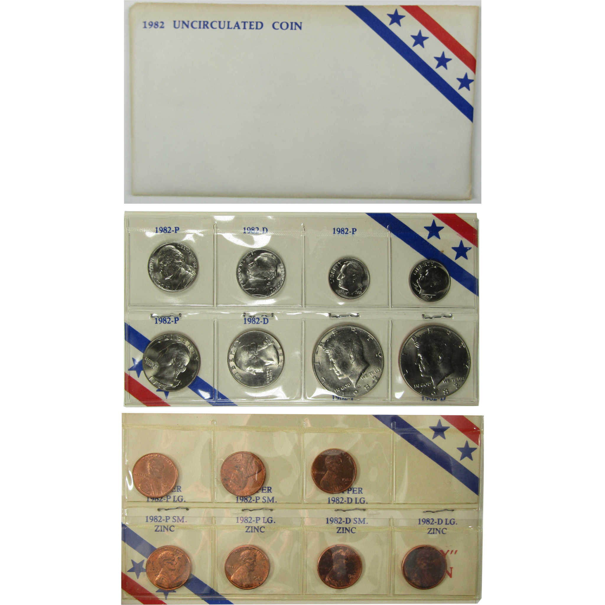 1982 P&D Unofficial 15-Coin Uncirculated Mint Set SKU:I28191