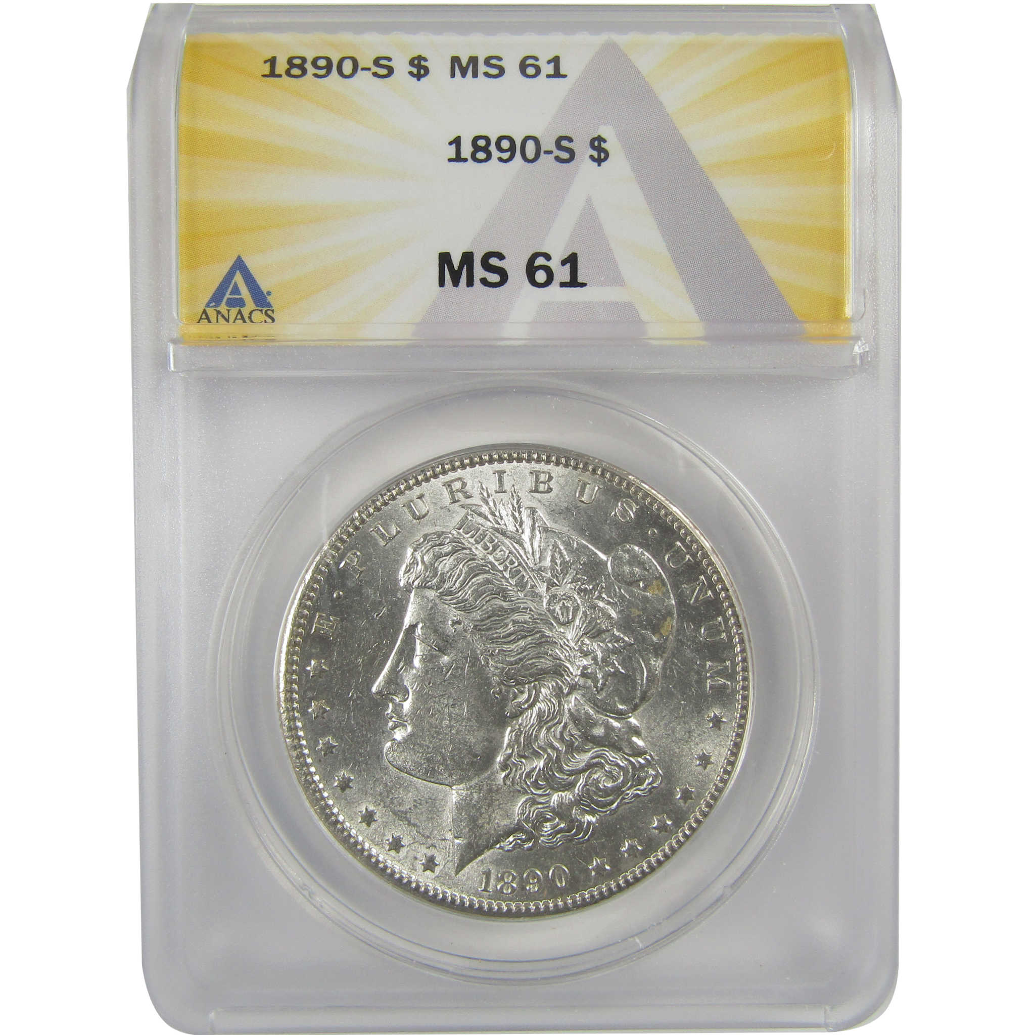 1890 S Morgan Dollar MS 61 ANACS Silver Uncirculated SKU:I20873 - Morgan coin - Morgan silver dollar - Morgan silver dollar for sale - Profile Coins &amp; Collectibles