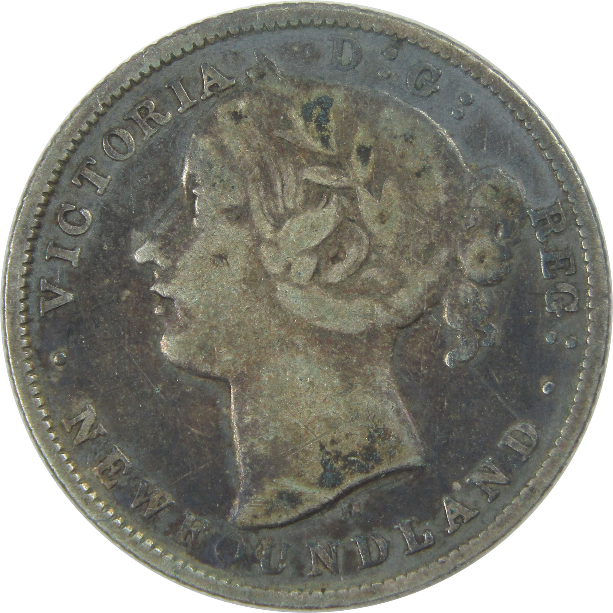 1872 Newfoundland Twenty Cent Piece F/VF Fine / Very Fine SKU:CPC9040