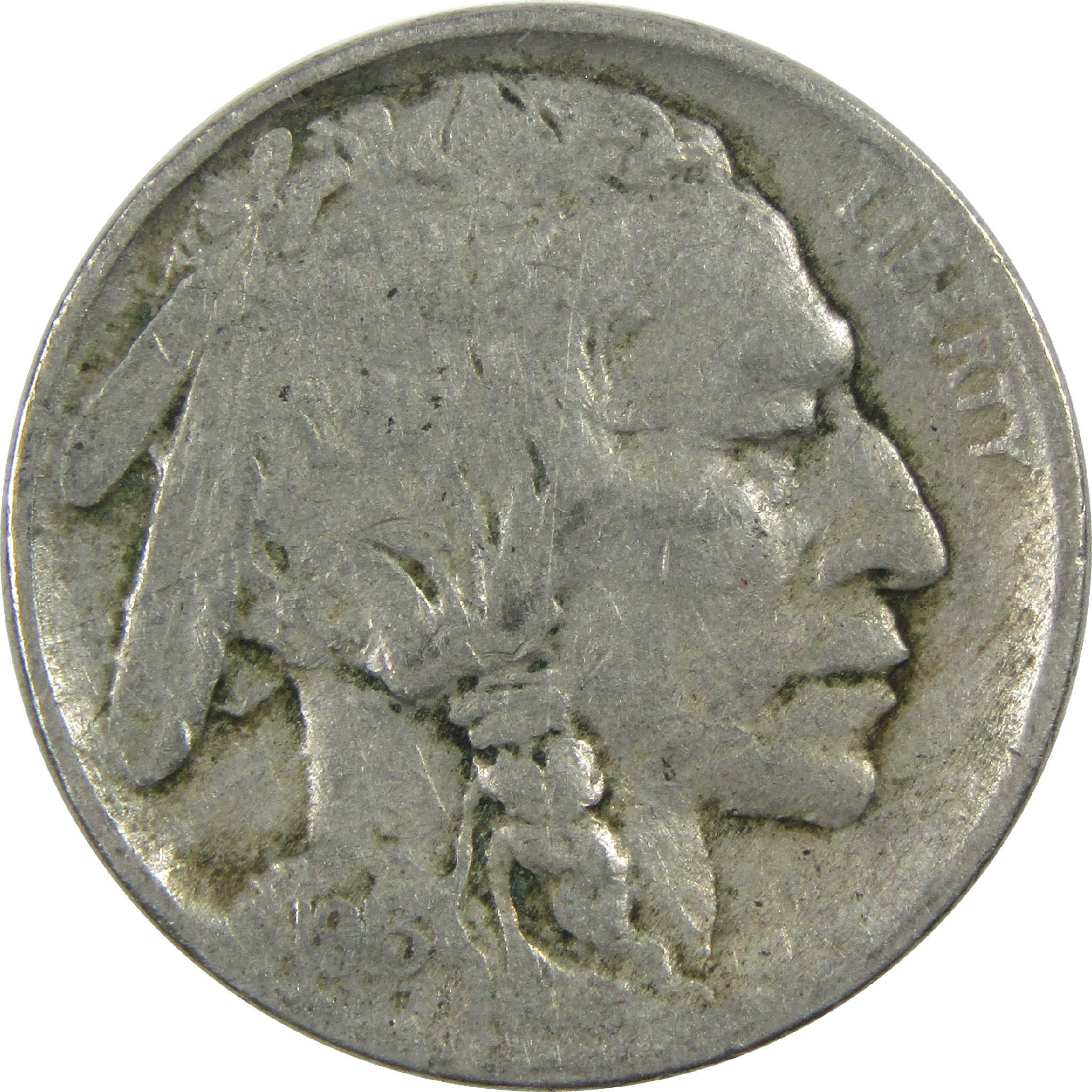 1913 Type 1 Indian Head Buffalo Nickel F Fine 5c Coin SKU:I12599