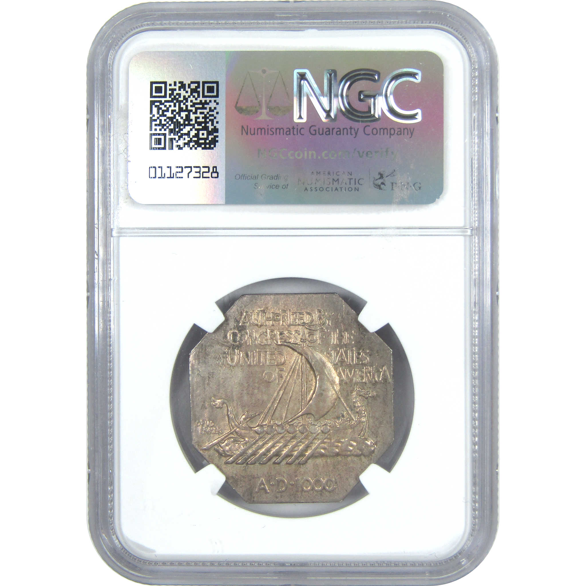 Norse American Medal Thick Silver Comm 1925 MS 63 NGC SKU:I15363