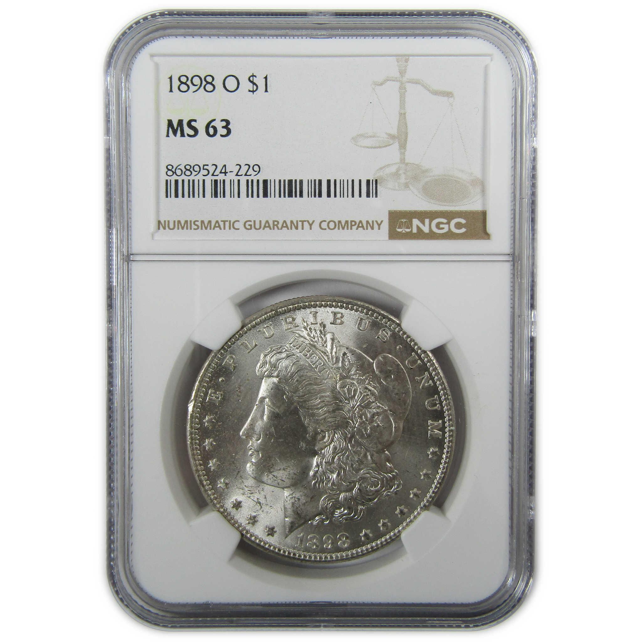 1898 O Morgan Silver Dollar MS 63 NGC Uncirculated $1 Coin SKU:CP412 - Morgan coin - Morgan silver dollar - Morgan silver dollar for sale - Profile Coins &amp; Collectibles