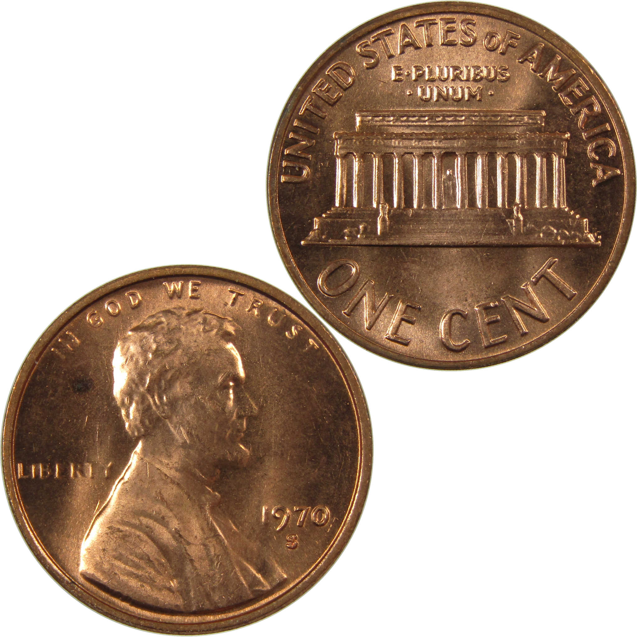 1970 S Small Date Lincoln Memorial Cent Uncirculated SKU:I27841
