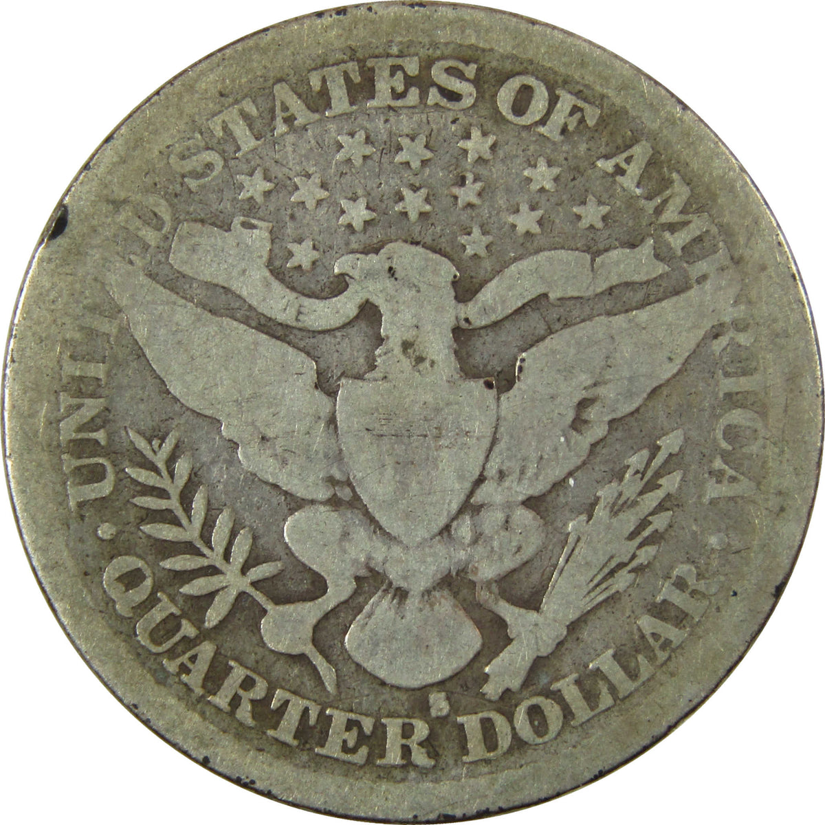 1893 S Barber Silver Quarter G Good Details 25c Coin SKU:I28543