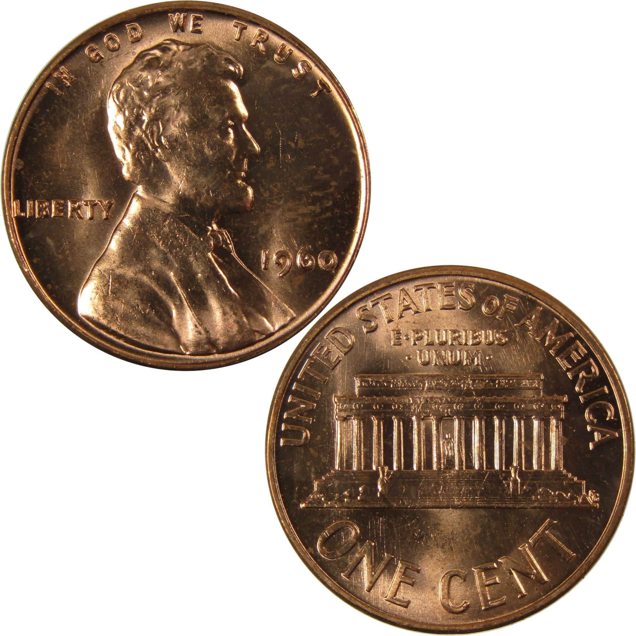 1960 Small Date Lincoln Memorial 1c Uncirculated Mint State SKU:I26588