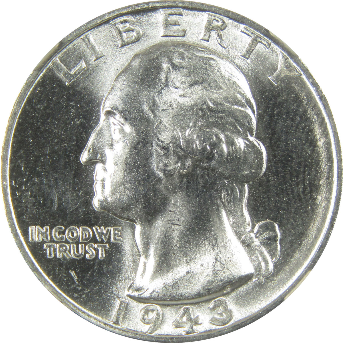 1943 S Washington Silver 25c MS 64 NGC Bag Fragment SKU:I28703