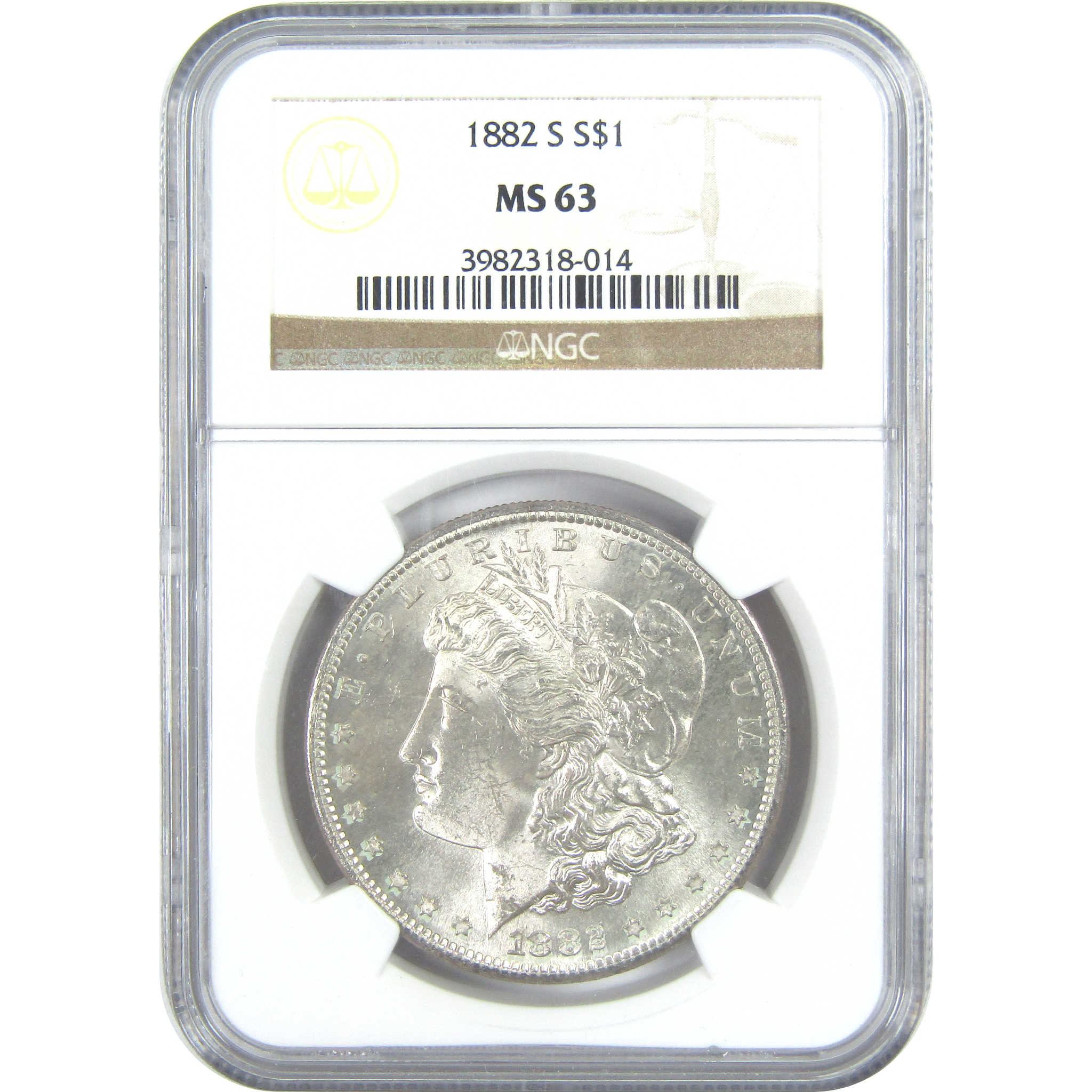 1882 S Morgan Dollar MS 63 NGC Silver $1 Uncirculated Coin SKU:I15723 - Morgan coin - Morgan silver dollar - Morgan silver dollar for sale - Profile Coins &amp; Collectibles