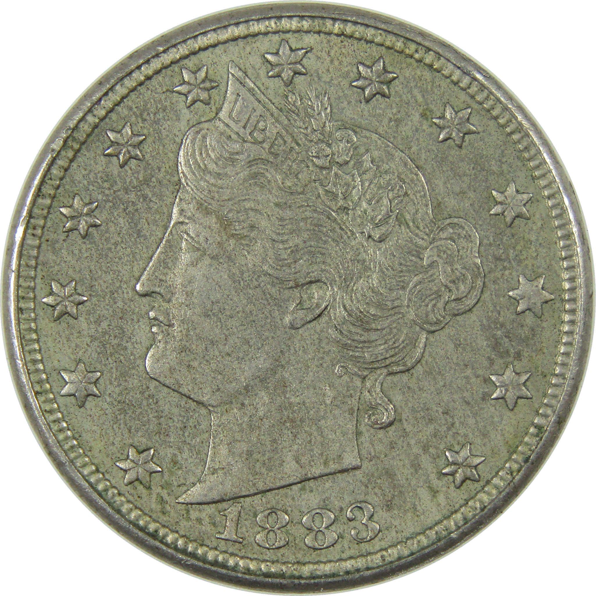 1883 No Cents Liberty Head V Nickel XF EF Extremely Fine SKU:I27234