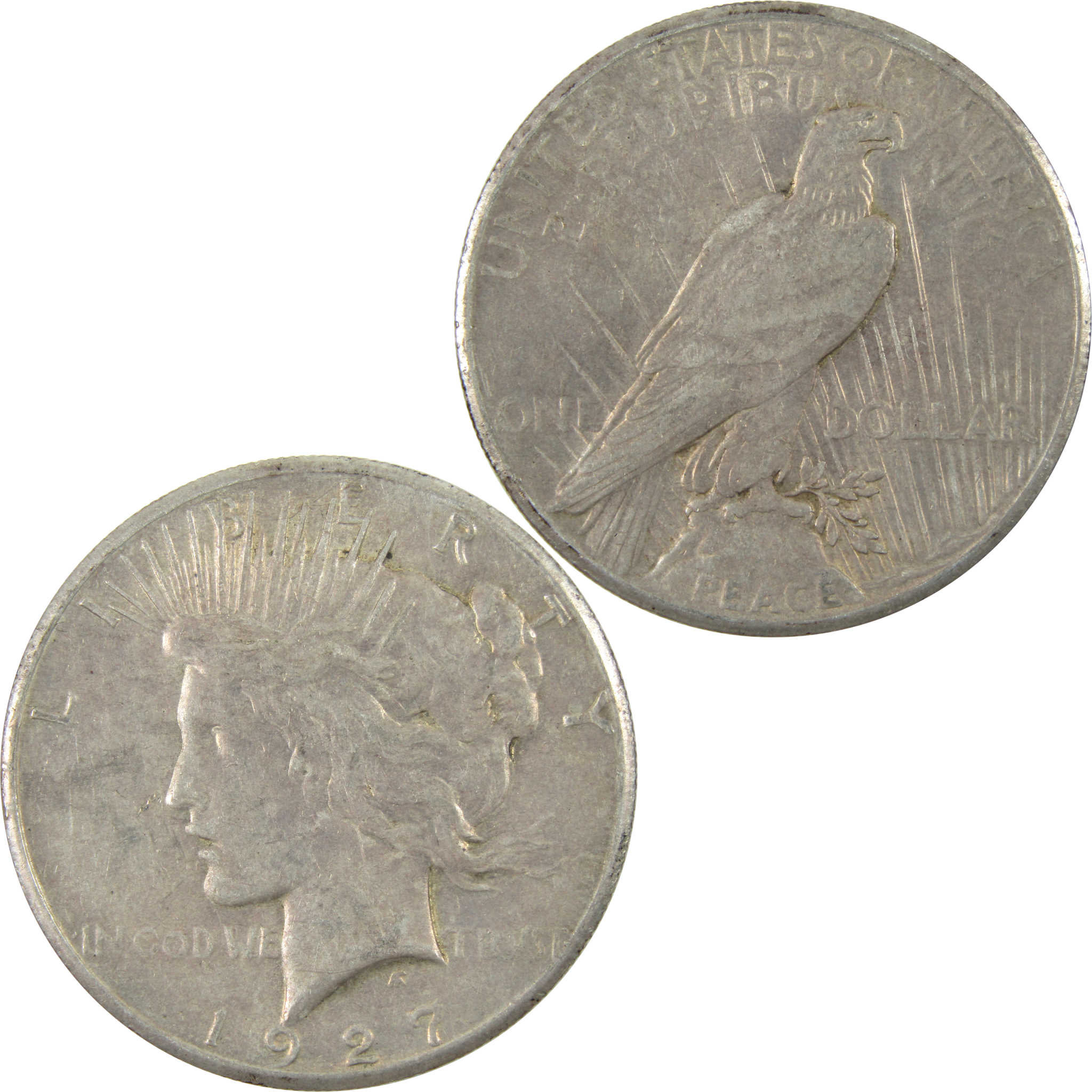 1927 Peace Dollar VF Very Fine Silver $1 Coin SKU:I14818