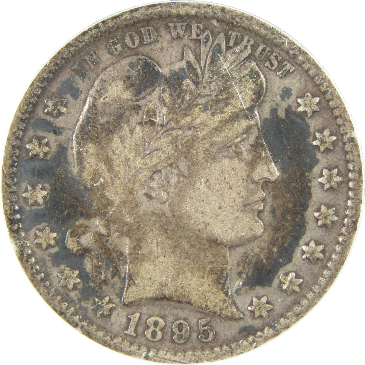 1895 Barber Silver Quarter F 15 Details ANACS 25c Coin SKU:I28553
