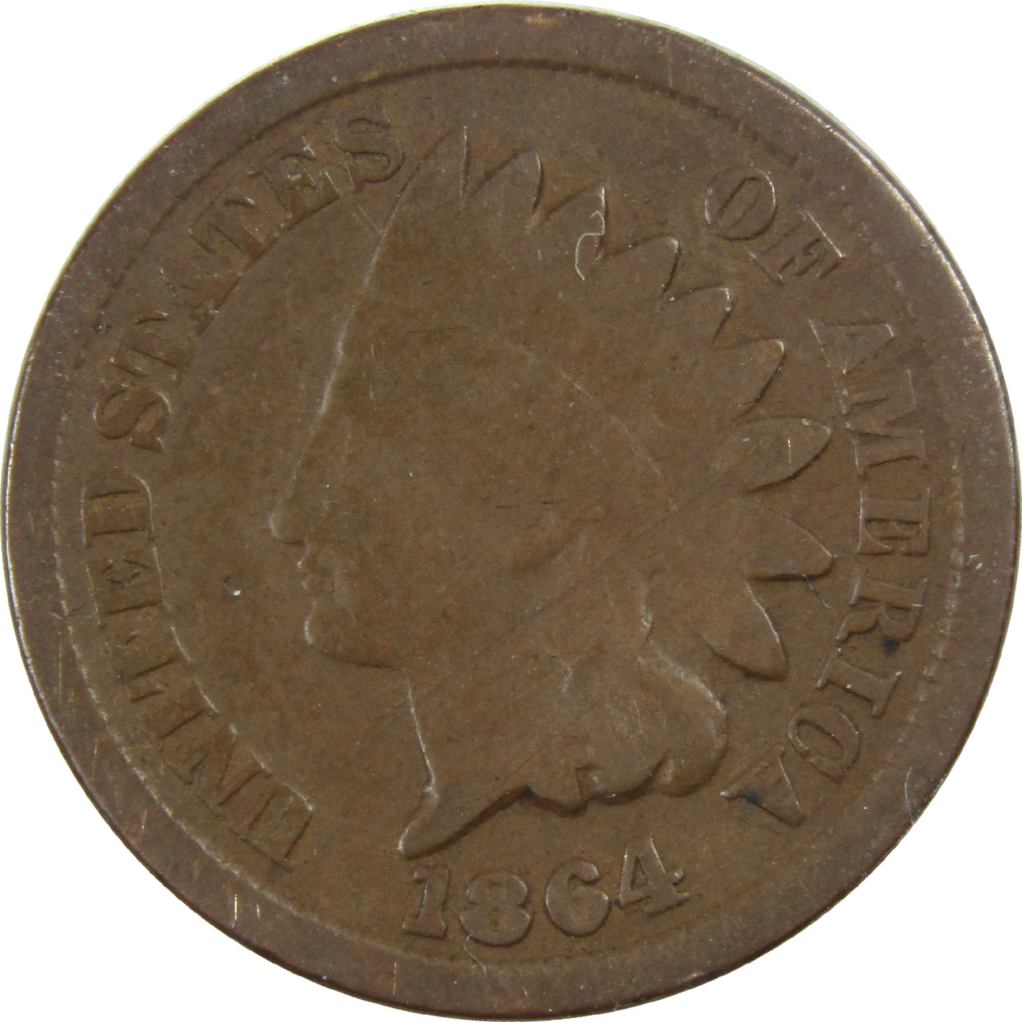 1864 Indian Head Cent G Good Penny 1c Coin SKU:I12310