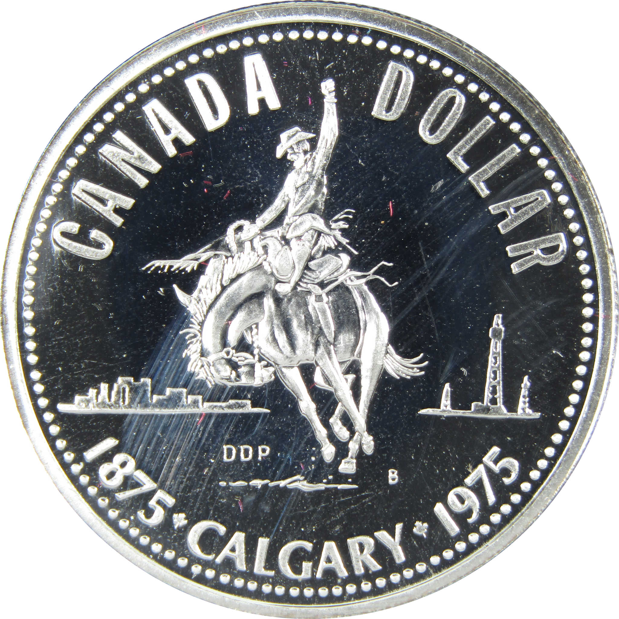 1975 Canadian Calgary Dollar Silver $1 Specimen Coin SKU:CPC7795