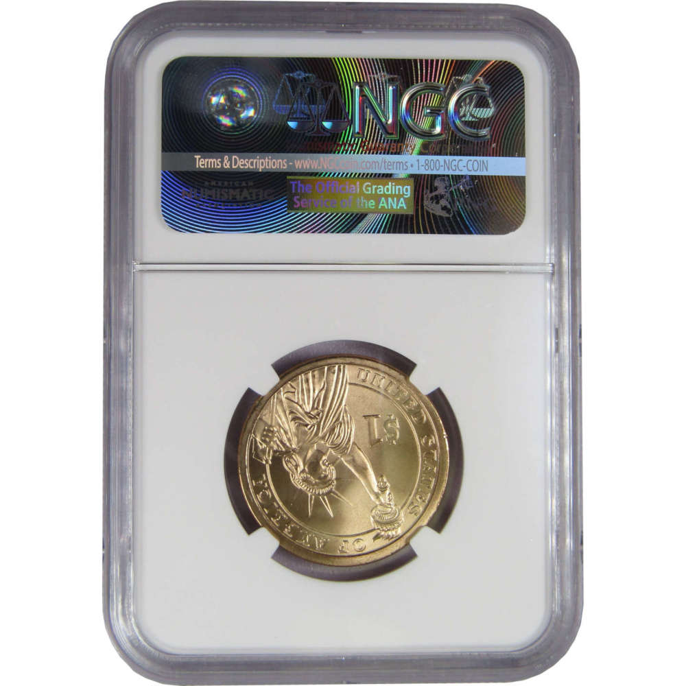 2008 Andrew Jackson Presidential Dollar MS 67 NGC $1 Coin Missing Edge Lettering