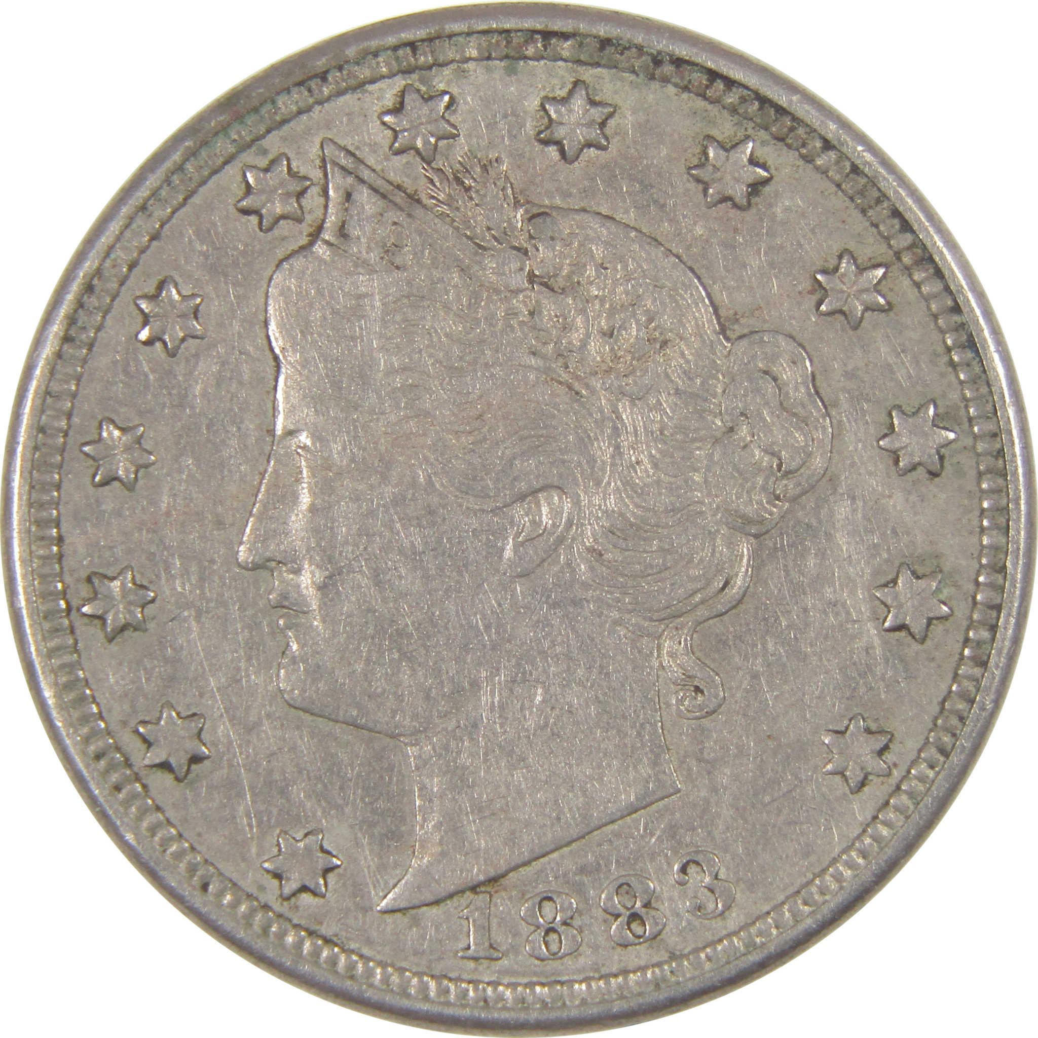 1883 With Cents Liberty Head V Nickel XF EF Extremely Fine SKU:I16841