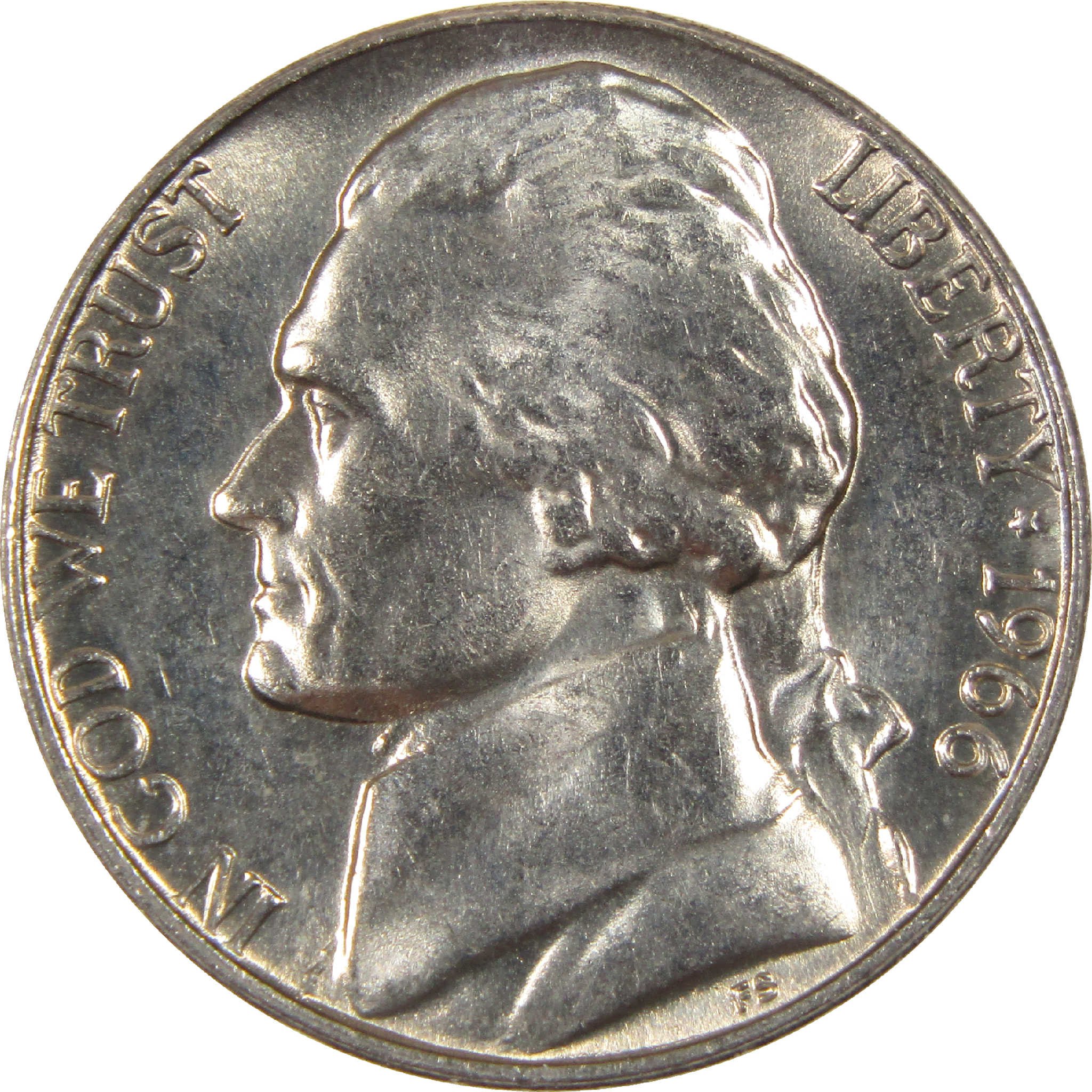 1966 SMS Jefferson Nickel Uncirculated 5c Coin
