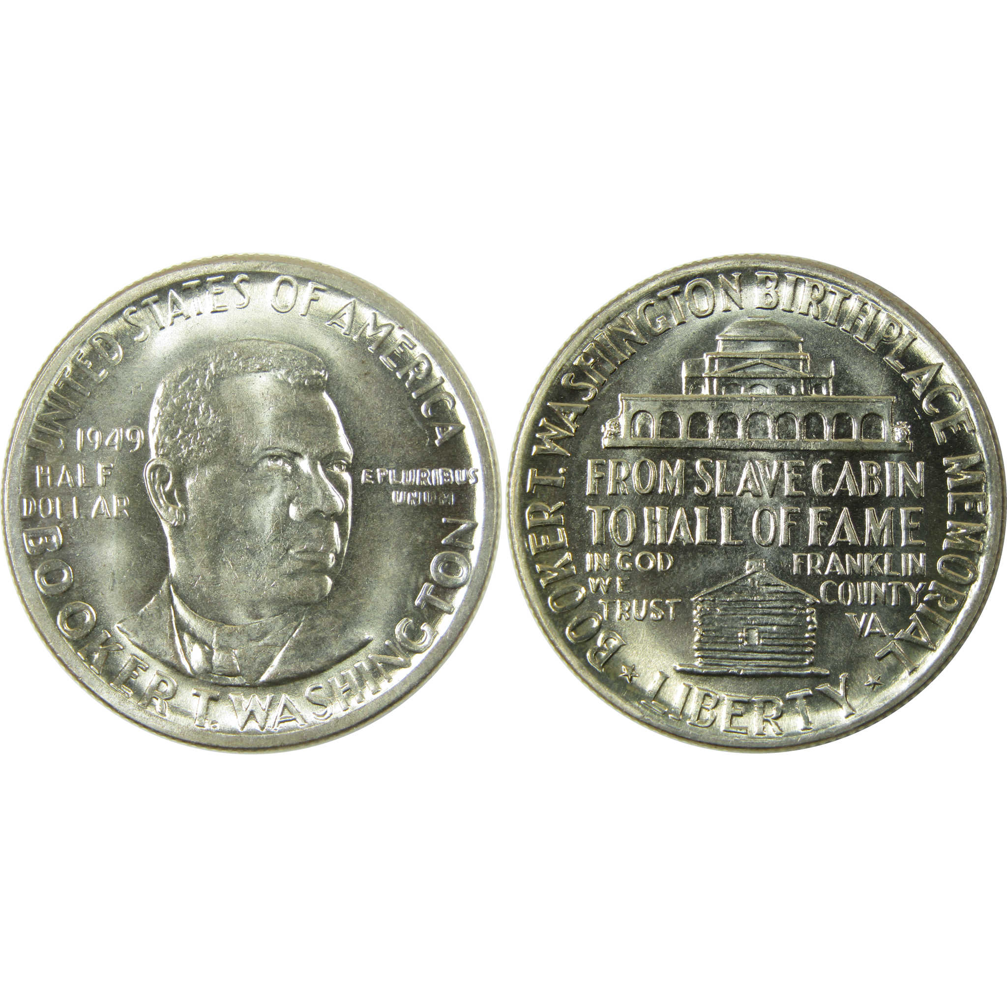 1949 PDS Booker T Washington 50c 3 Coin All-Mint Set BU Choice Unc