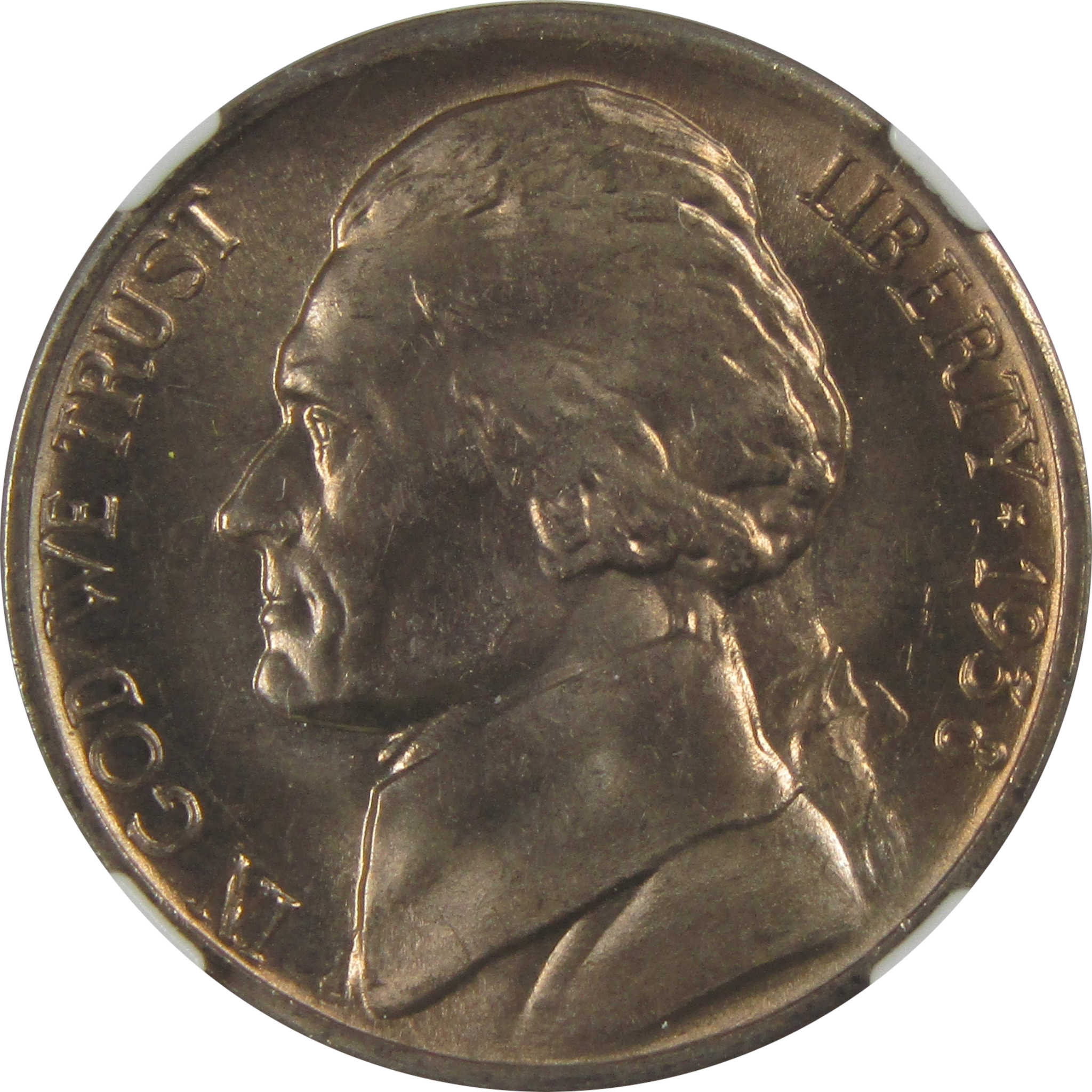 1938 D Jefferson Nickel MS 66 NGC Original Bag Fragment SKU:I23491