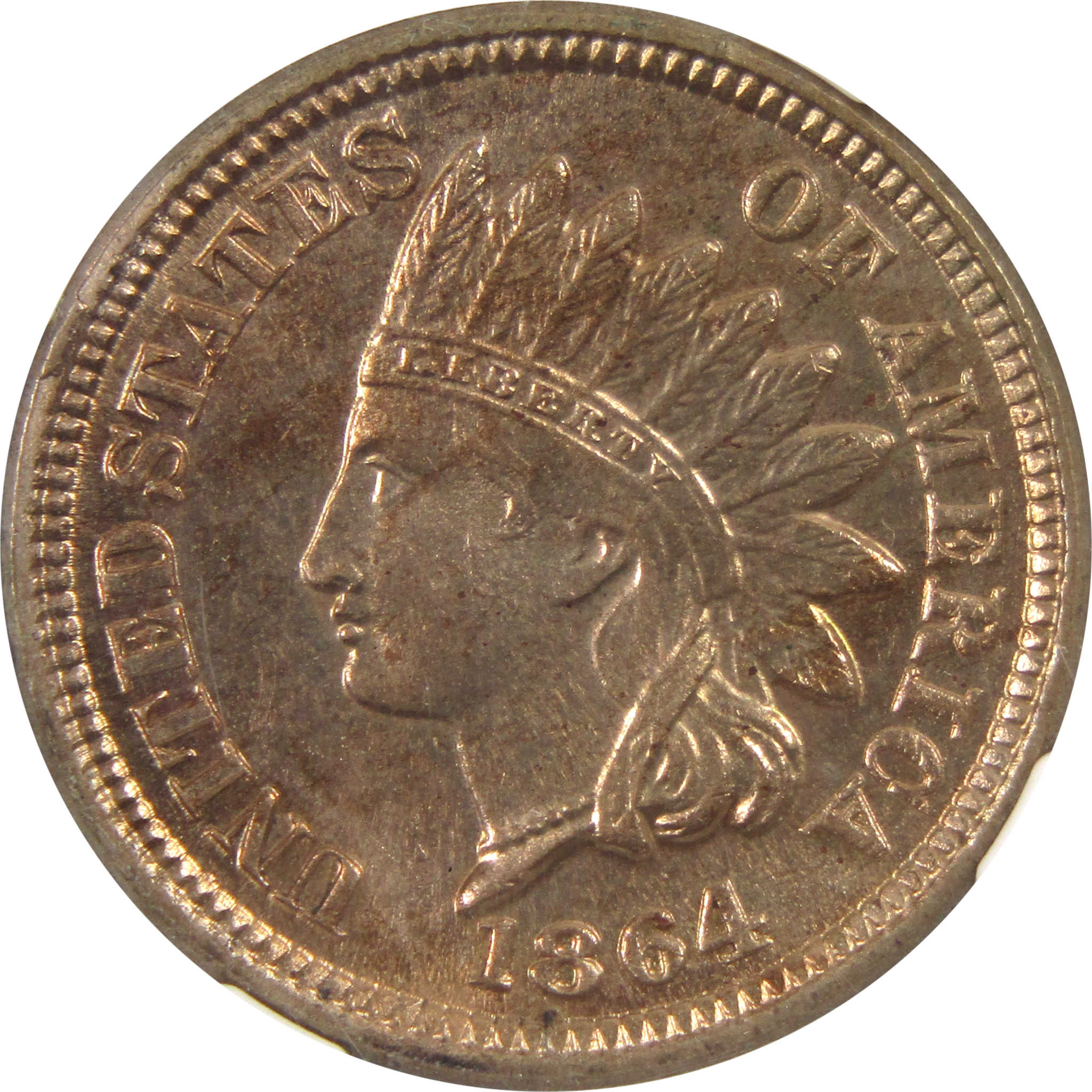1864 Type 2 Indian Head Cent MS 63 NGC Copper-Nickel 1c Unc SKU:I9195