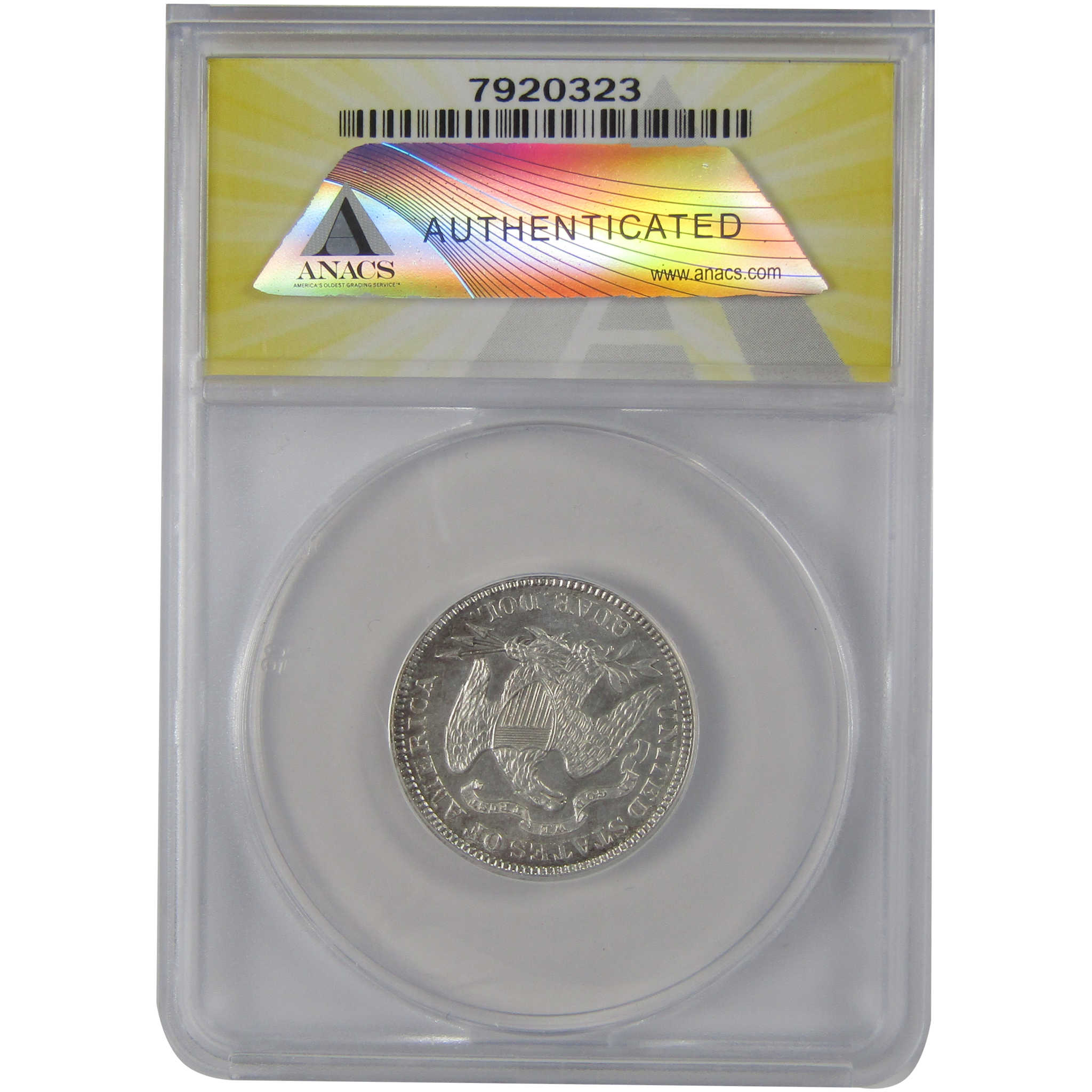 1876 Seated Liberty Quarter AU 55 ANACS Silver 25c Coin SKU:CP141