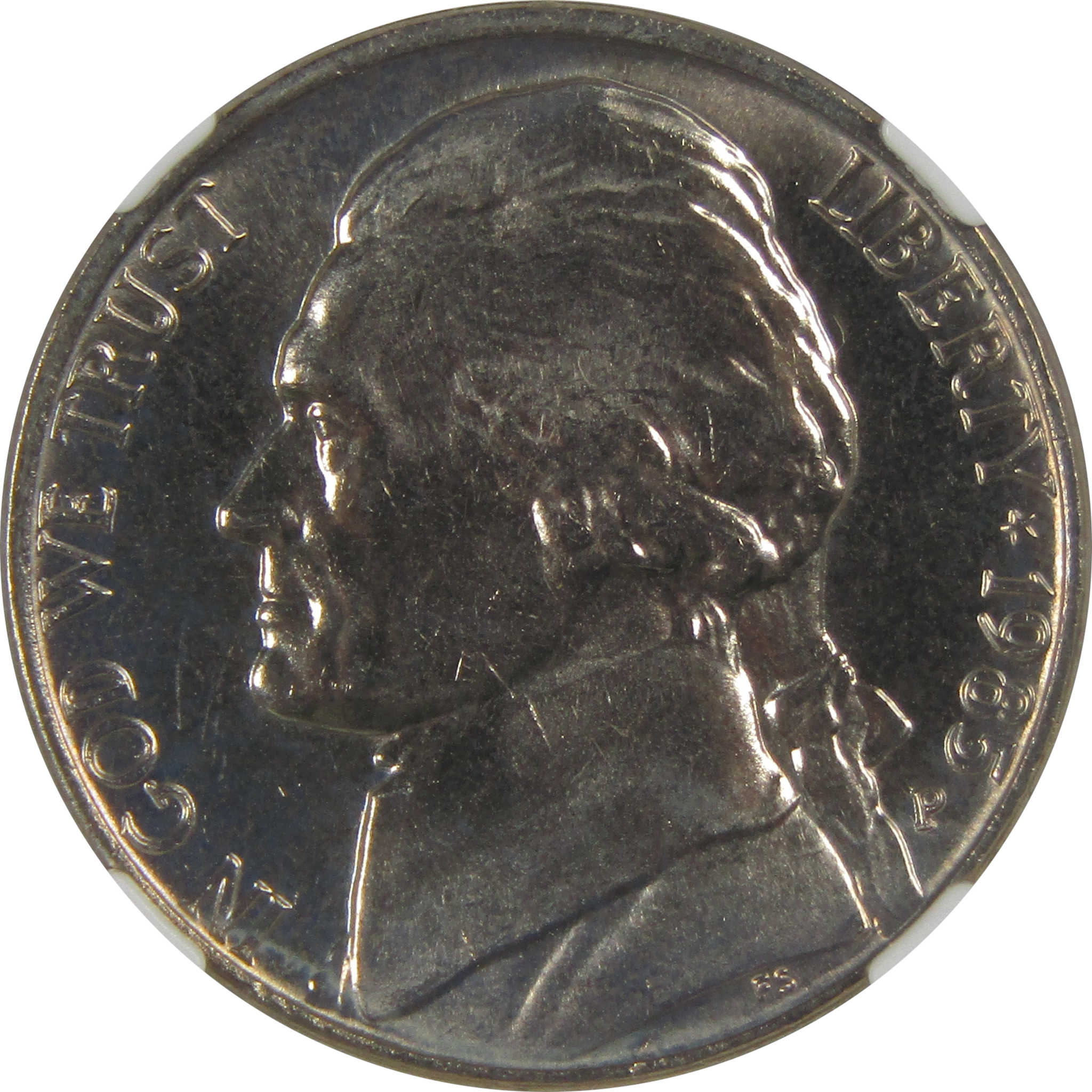 1985 P Jefferson Nickel MS 66 NGC Original Bag Fragment SKU:I23499