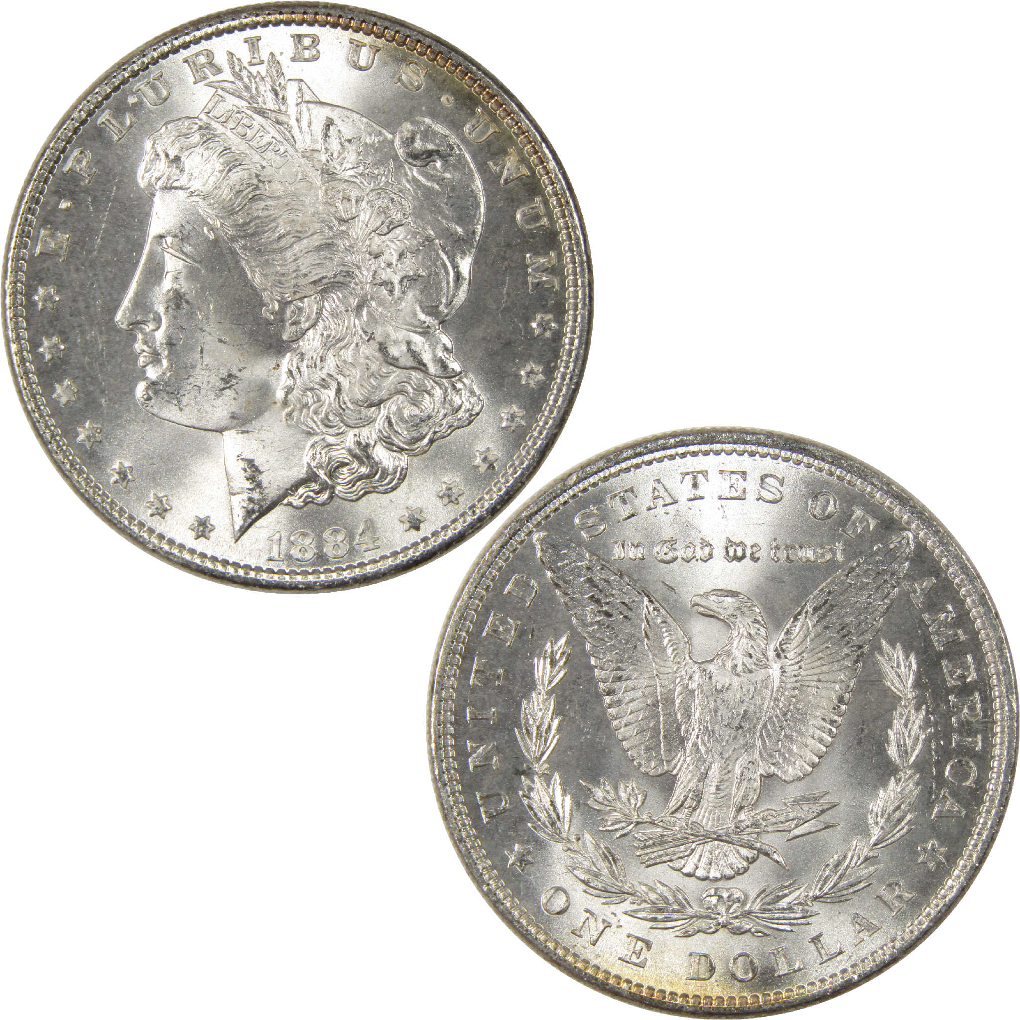 1884 Morgan Dollar BU Choice Uncirculated Silver $1 Coin - Morgan coin - Morgan silver dollar - Morgan silver dollar for sale - Profile Coins &amp; Collectibles