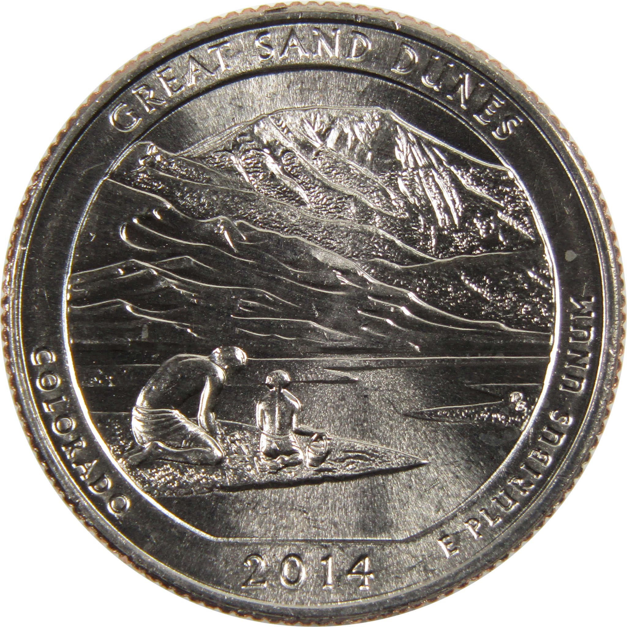 2014 D Great Sand Dunes National Park Quarter BU Uncirculated Clad 25c